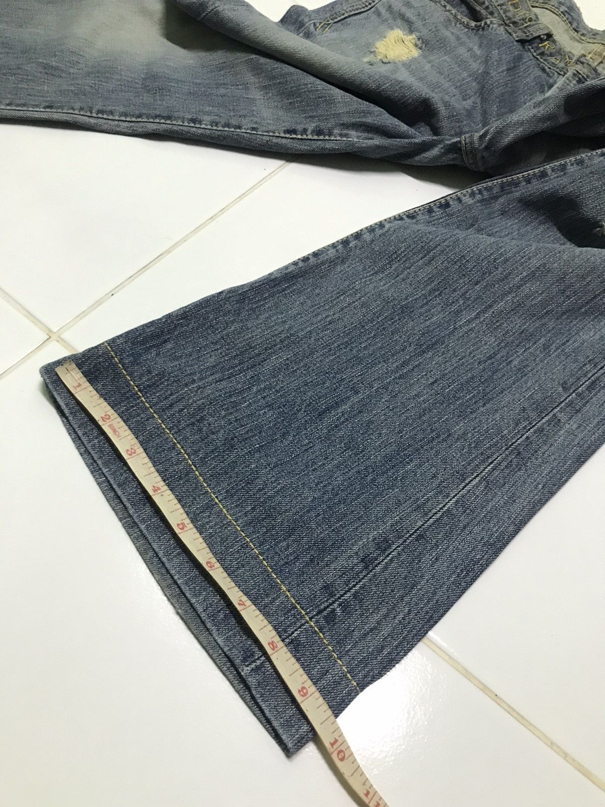 Japanese Brand Lois crayon flared denim jeans Size 29" - 12 Thumbnail