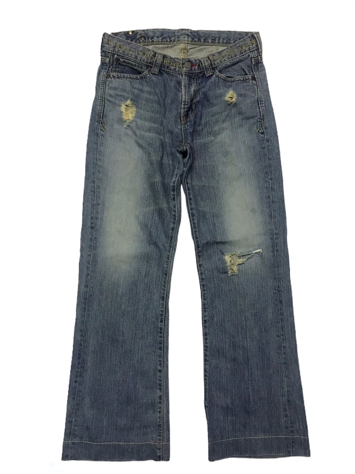 Japanese Brand Lois crayon flared denim jeans Size 29" - 1 Thumbnail