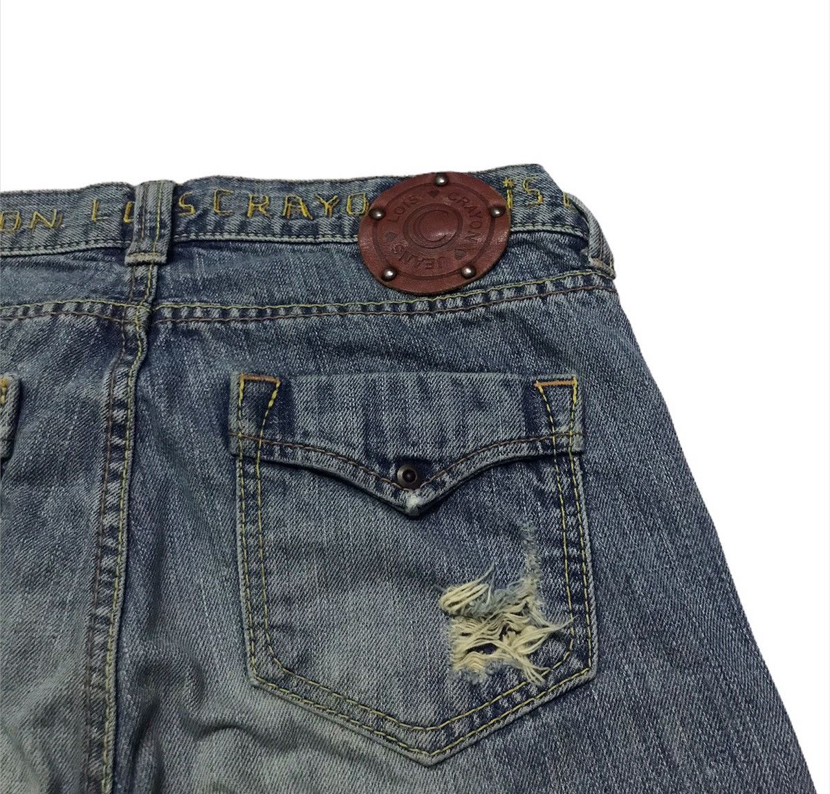 Japanese Brand Lois crayon flared denim jeans Size 29" - 4 Thumbnail