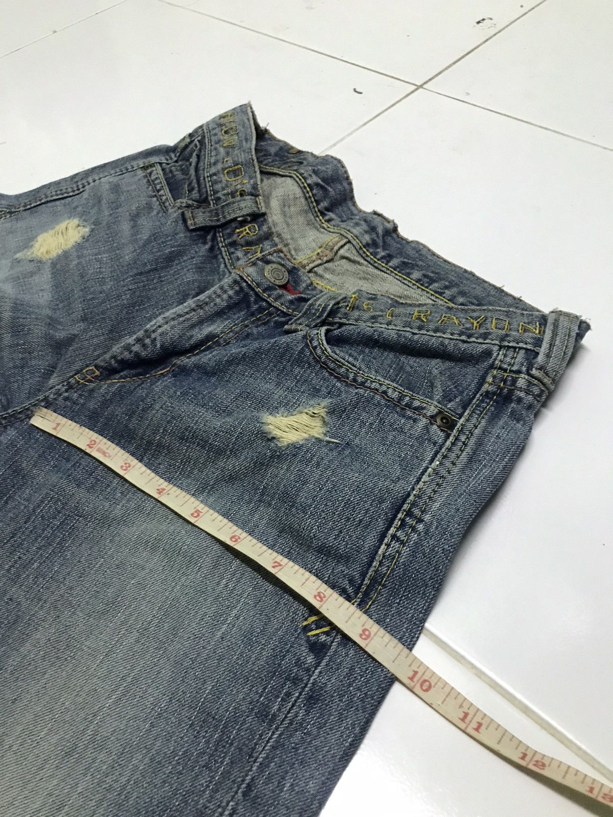 Japanese Brand Lois crayon flared denim jeans Size 29" - 10 Thumbnail