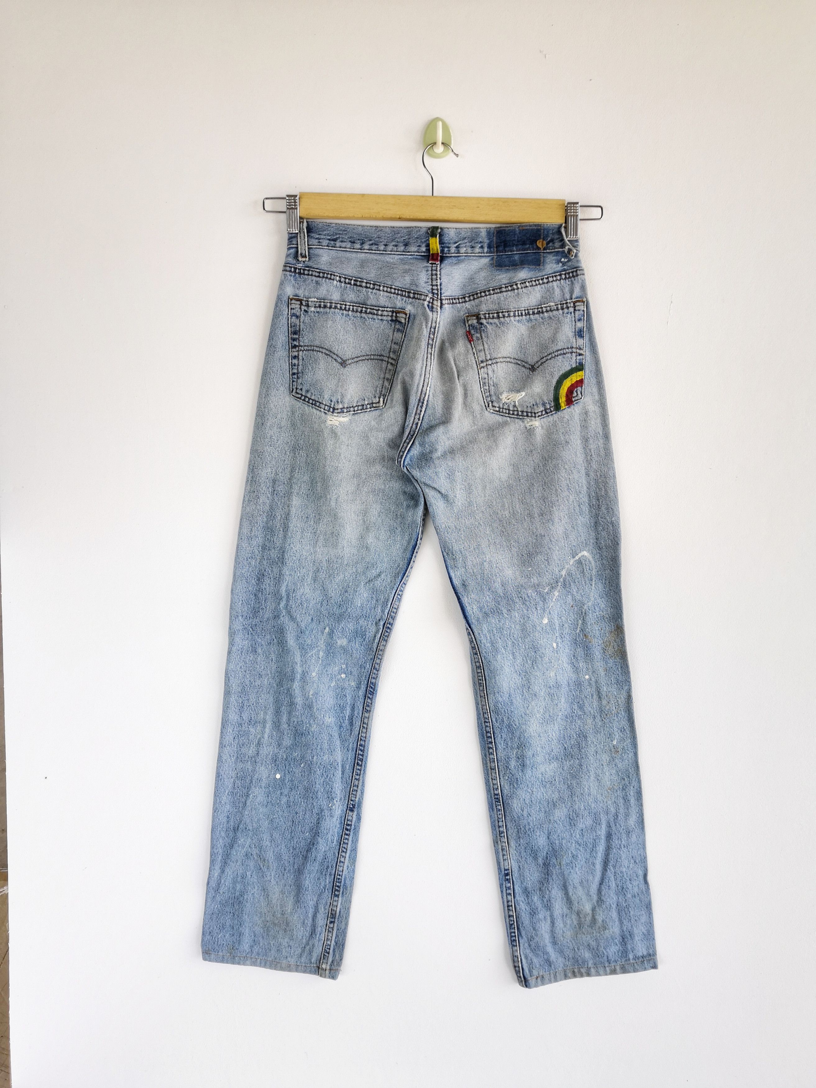 Levi's Vintage Levis 501 Light Wash Jeans Levi's Distressed Denim Size US 30 / EU 46 - 2 Thumbnail