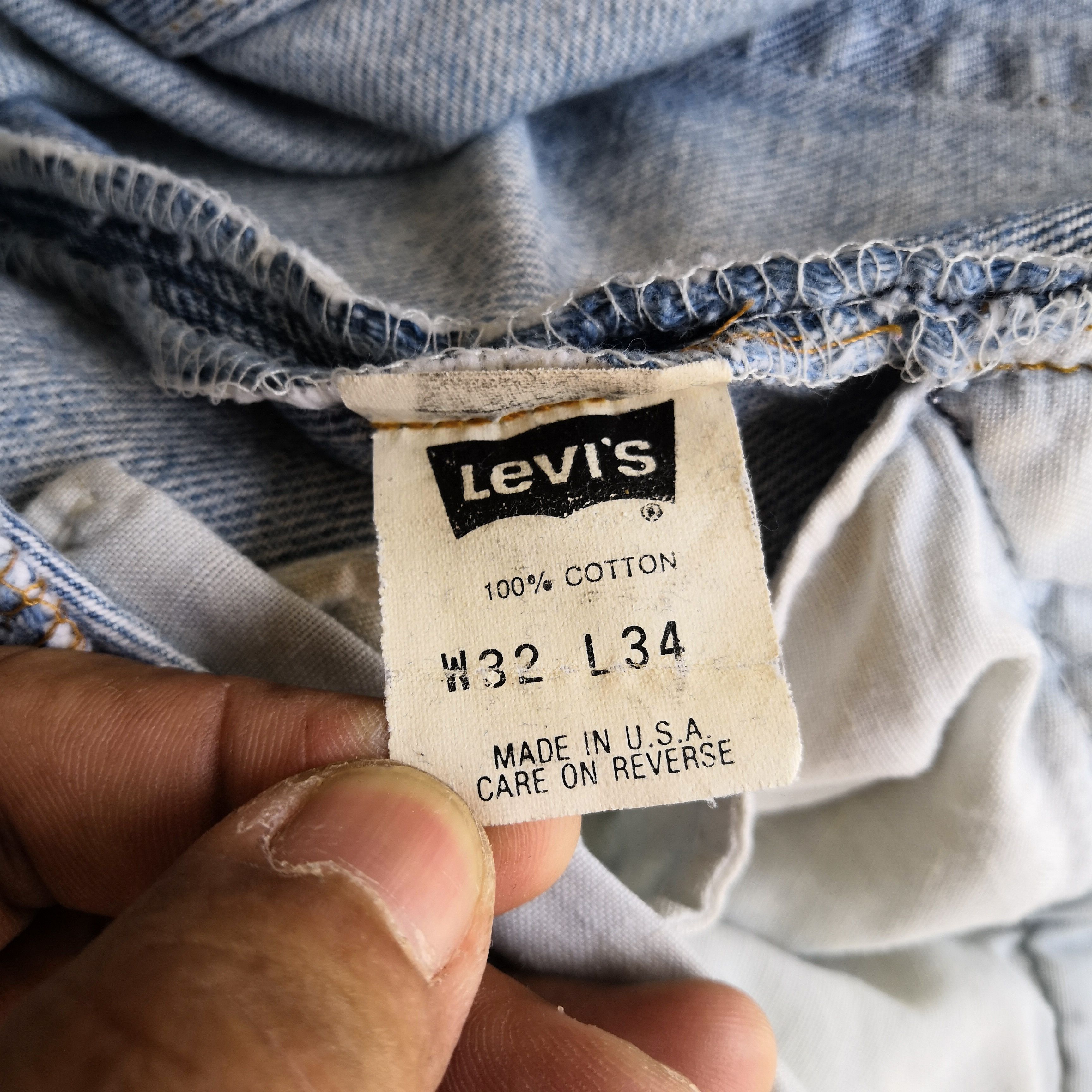 Levi's Vintage Levis 501 Light Wash Jeans Levi's Distressed Denim Size US 30 / EU 46 - 12 Thumbnail
