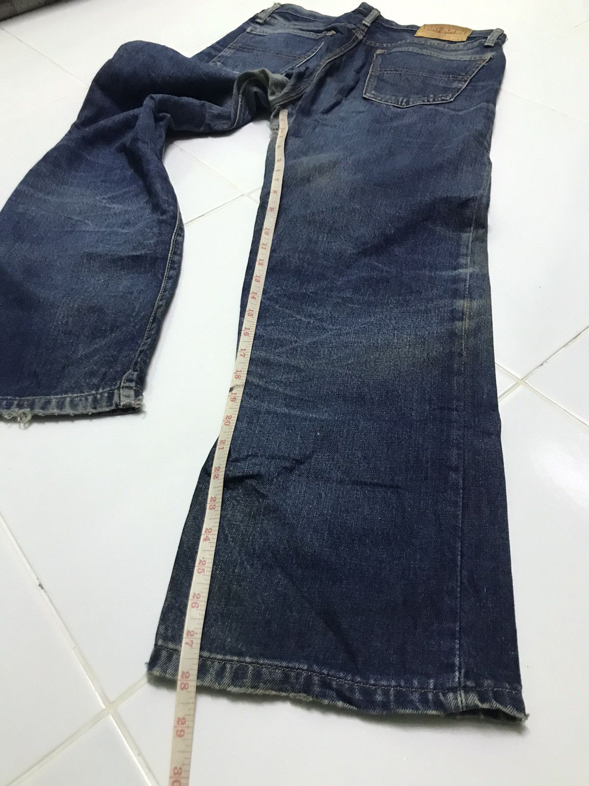 Vintage vtg Big John distressed denim jeans rare Size US 32 / EU 48 - 11 Thumbnail