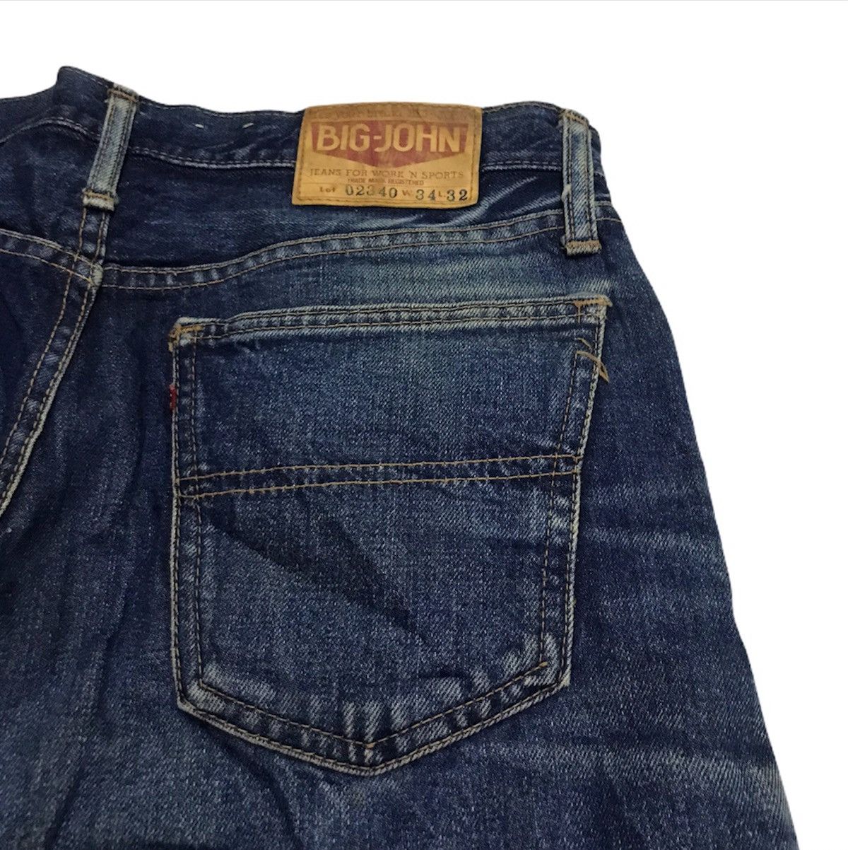 Vintage vtg Big John distressed denim jeans rare Size US 32 / EU 48 - 5 Thumbnail