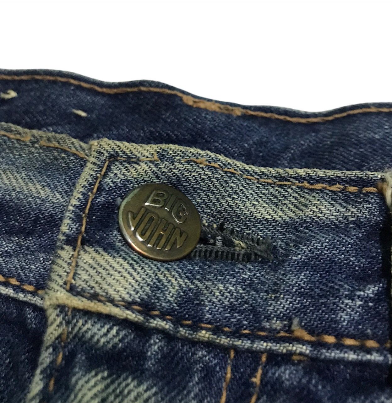 Vintage vtg Big John distressed denim jeans rare Size US 32 / EU 48 - 2 Thumbnail