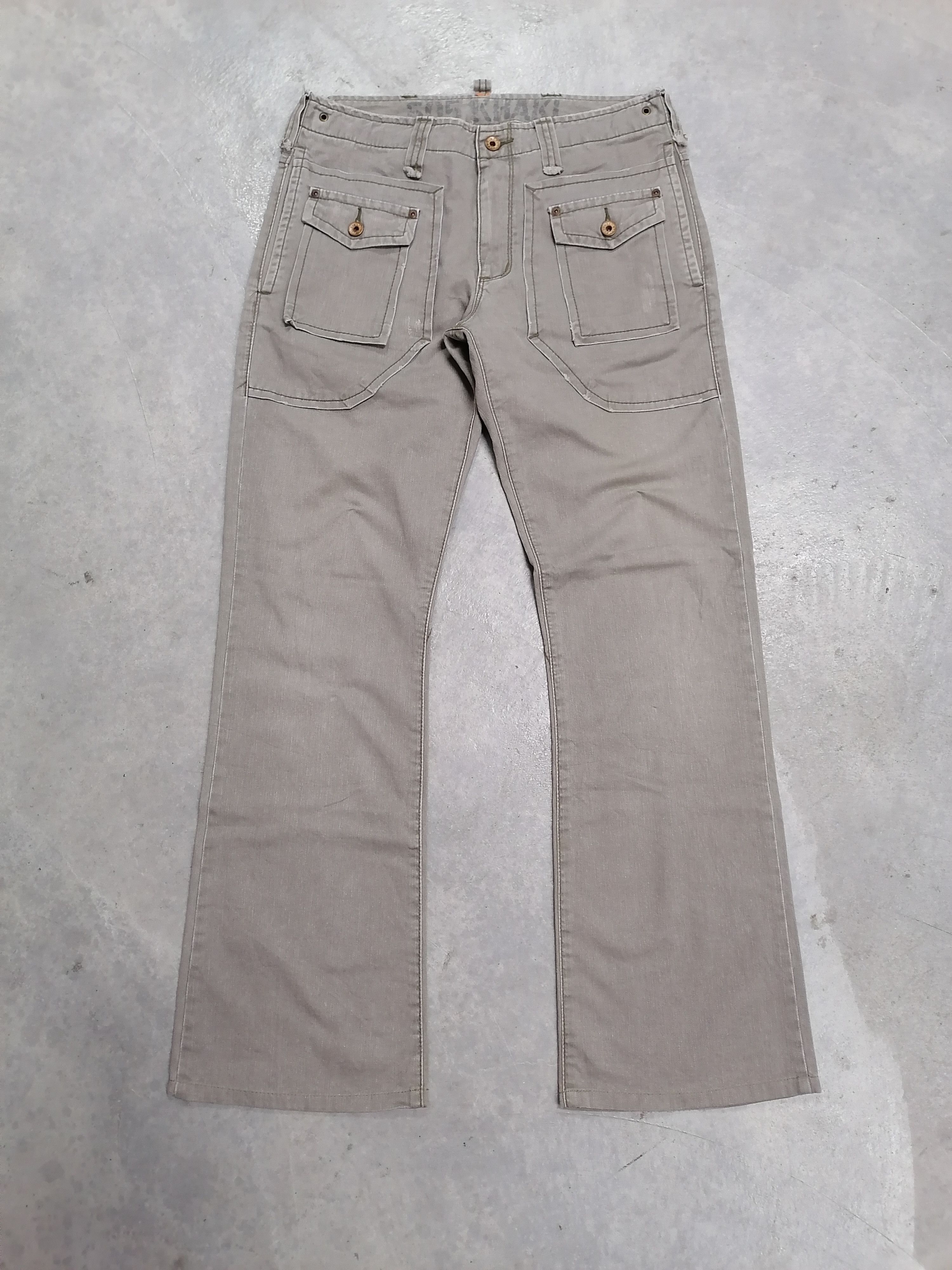 20471120 × Japanese Brand 🔥Edwin 505 Khaki Flare Bushpants⚡⚡⚡ Size US 31 - 2 Thumbnail