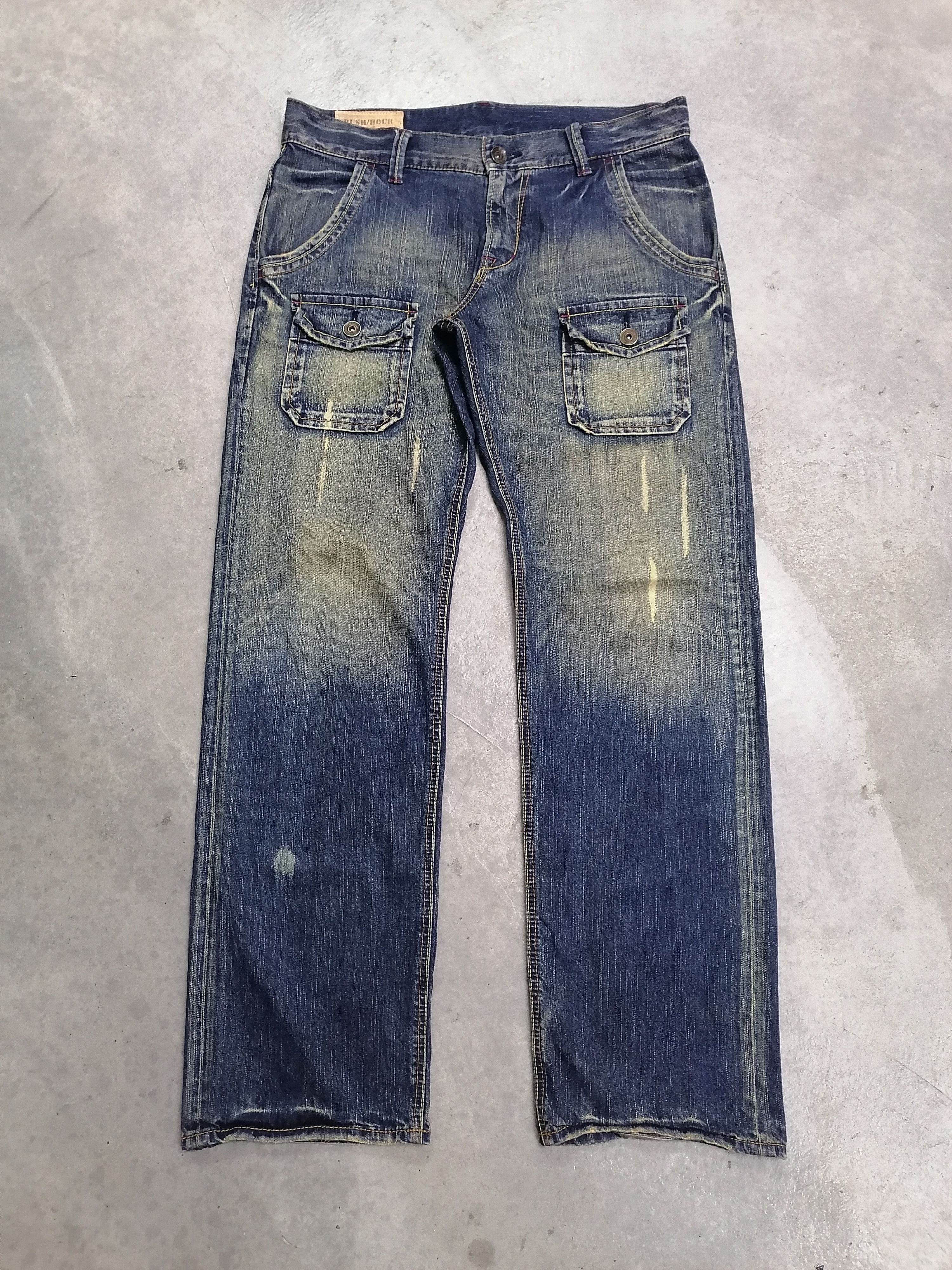 image of 20471120 x Distressed Denim “Rush Hour” Denim Bushpant in Blue Denim, Men's (Size 36)