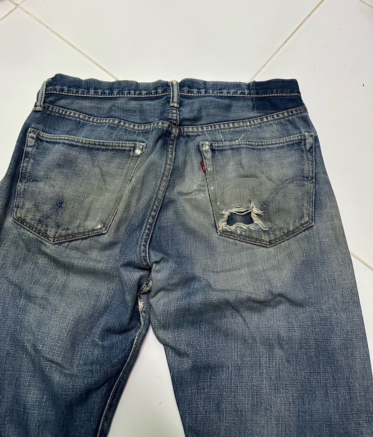 Full Count & Co. Vintage 90s Full count distressed rusty wash denim jeans Size US 30 / EU 46 - 7 Thumbnail