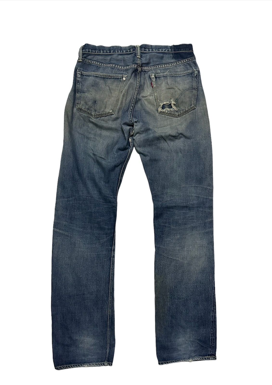 Full Count & Co. Vintage 90s Full count distressed rusty wash denim jeans Size US 30 / EU 46 - 3 Thumbnail
