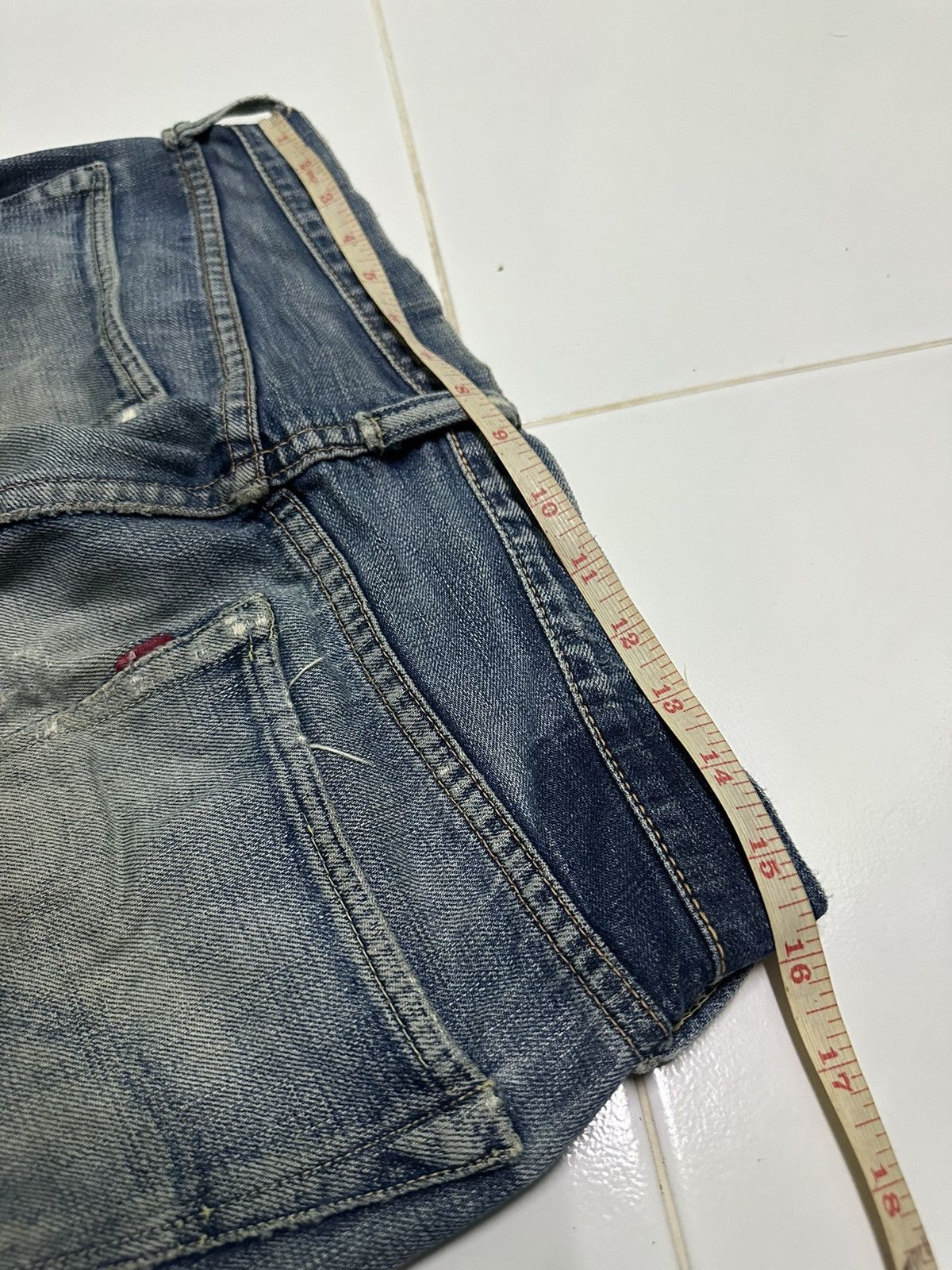 Full Count & Co. Vintage 90s Full count distressed rusty wash denim jeans Size US 30 / EU 46 - 8 Thumbnail