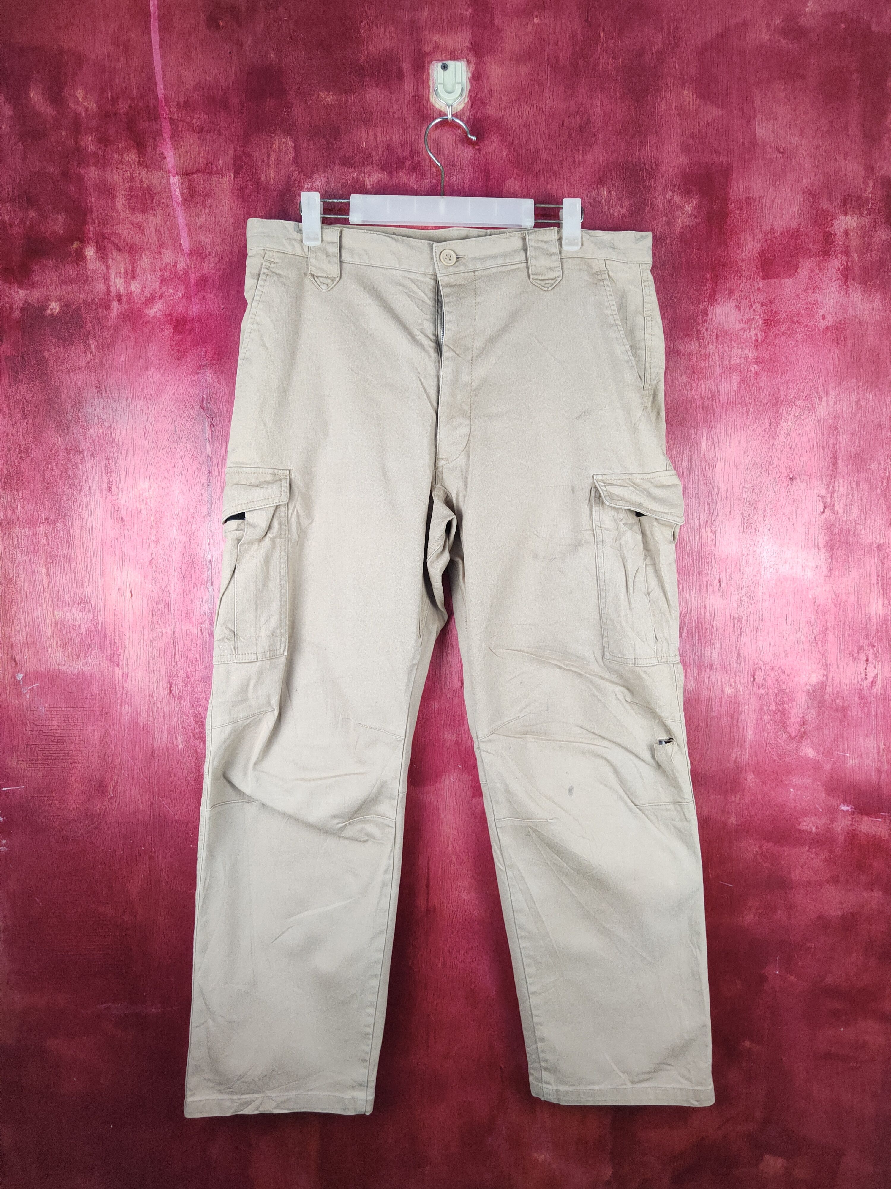 image of Vintage Beige Multipocket Tactical Cargo Pants S759, Men's (Size 36)