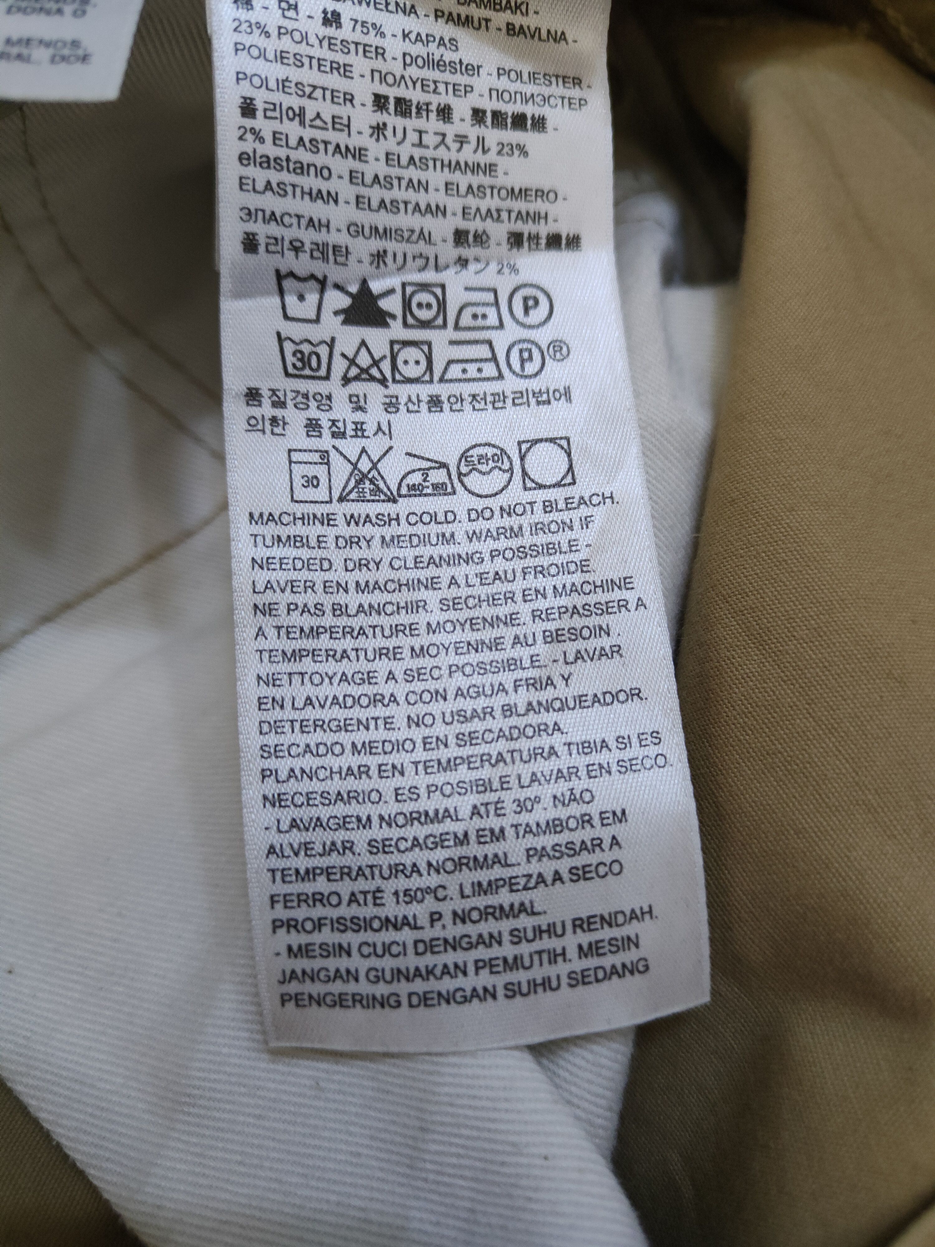 Japanese Brand Levis Beige Multipocket Ripped Casual Pants #S762 Size US 34 / EU 50 - 17 Thumbnail