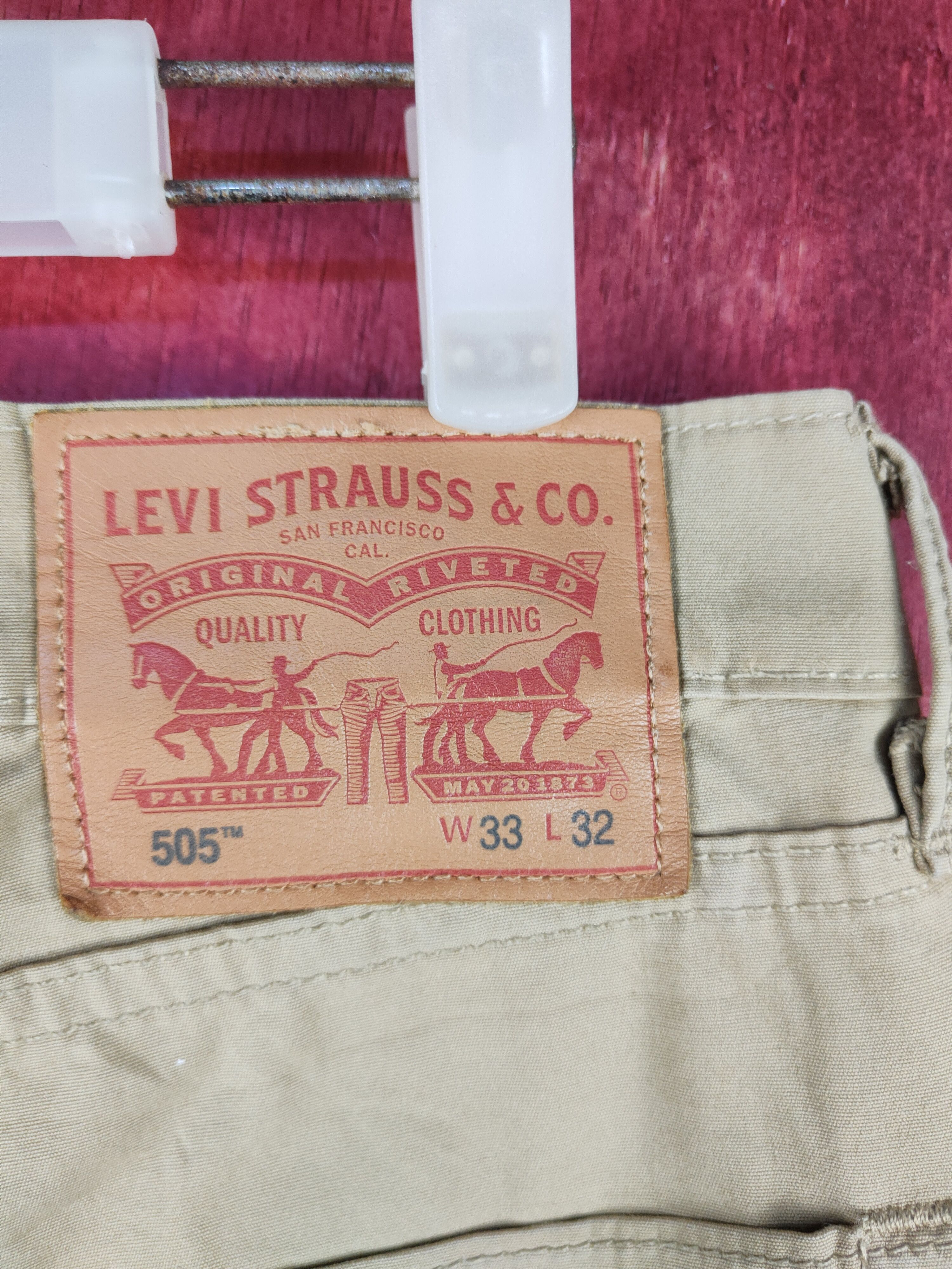 Japanese Brand Levis Beige Multipocket Ripped Casual Pants #S762 Size US 34 / EU 50 - 11 Thumbnail