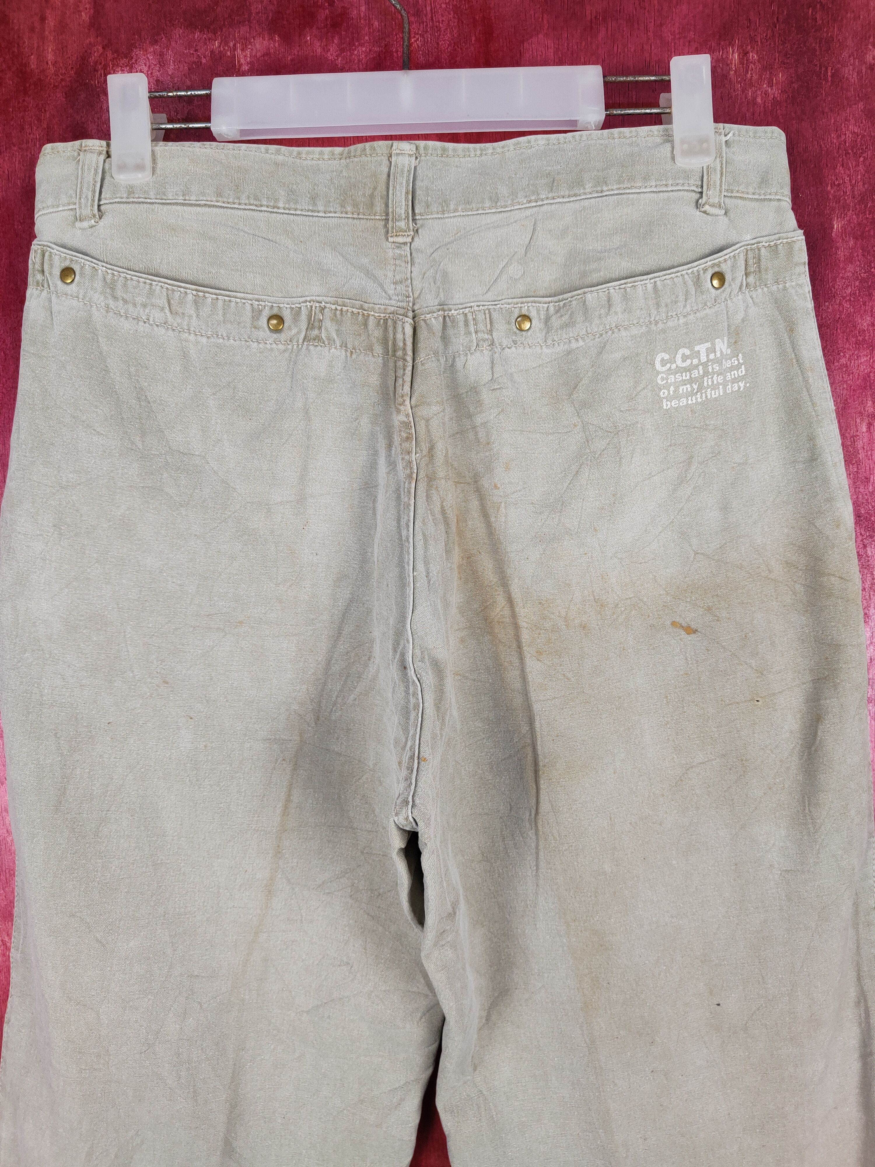 Japanese Brand × Vintage Big Born Gray Faded vintage Casual Pants #S770 Size US 31 - 9 Thumbnail