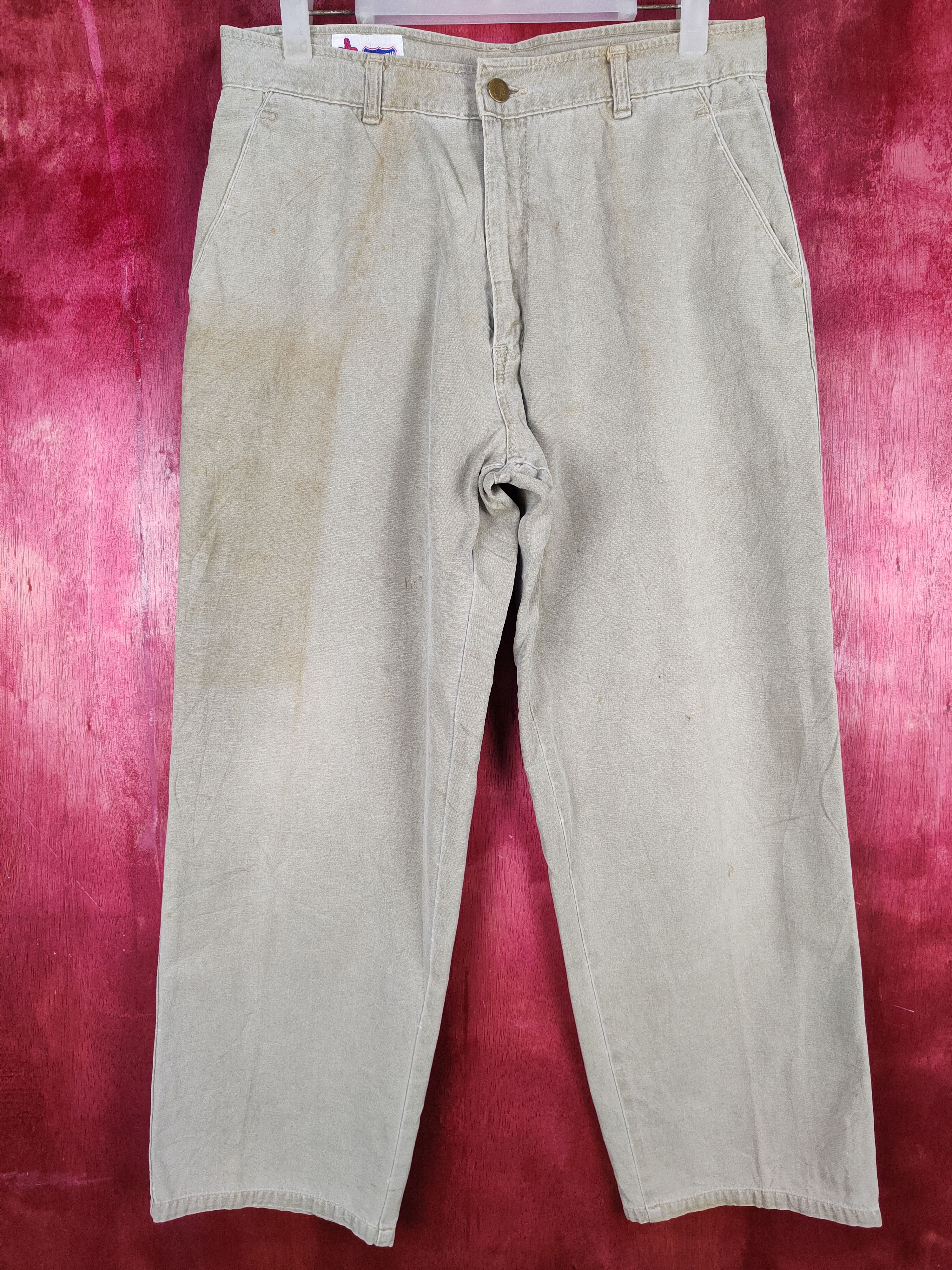 Japanese Brand × Vintage Big Born Gray Faded vintage Casual Pants #S770 Size US 31 - 1 Thumbnail