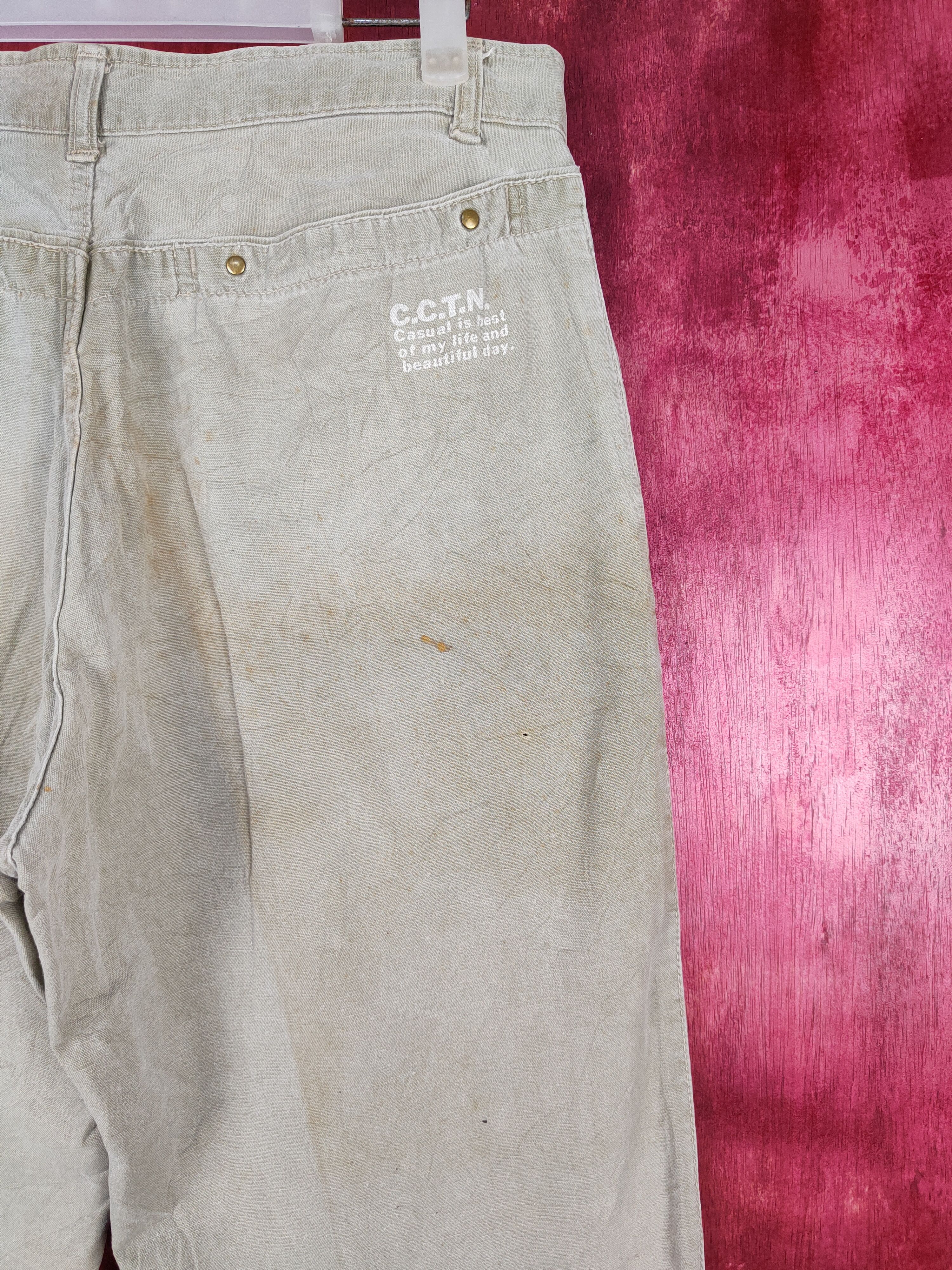 Japanese Brand × Vintage Big Born Gray Faded vintage Casual Pants #S770 Size US 31 - 12 Thumbnail