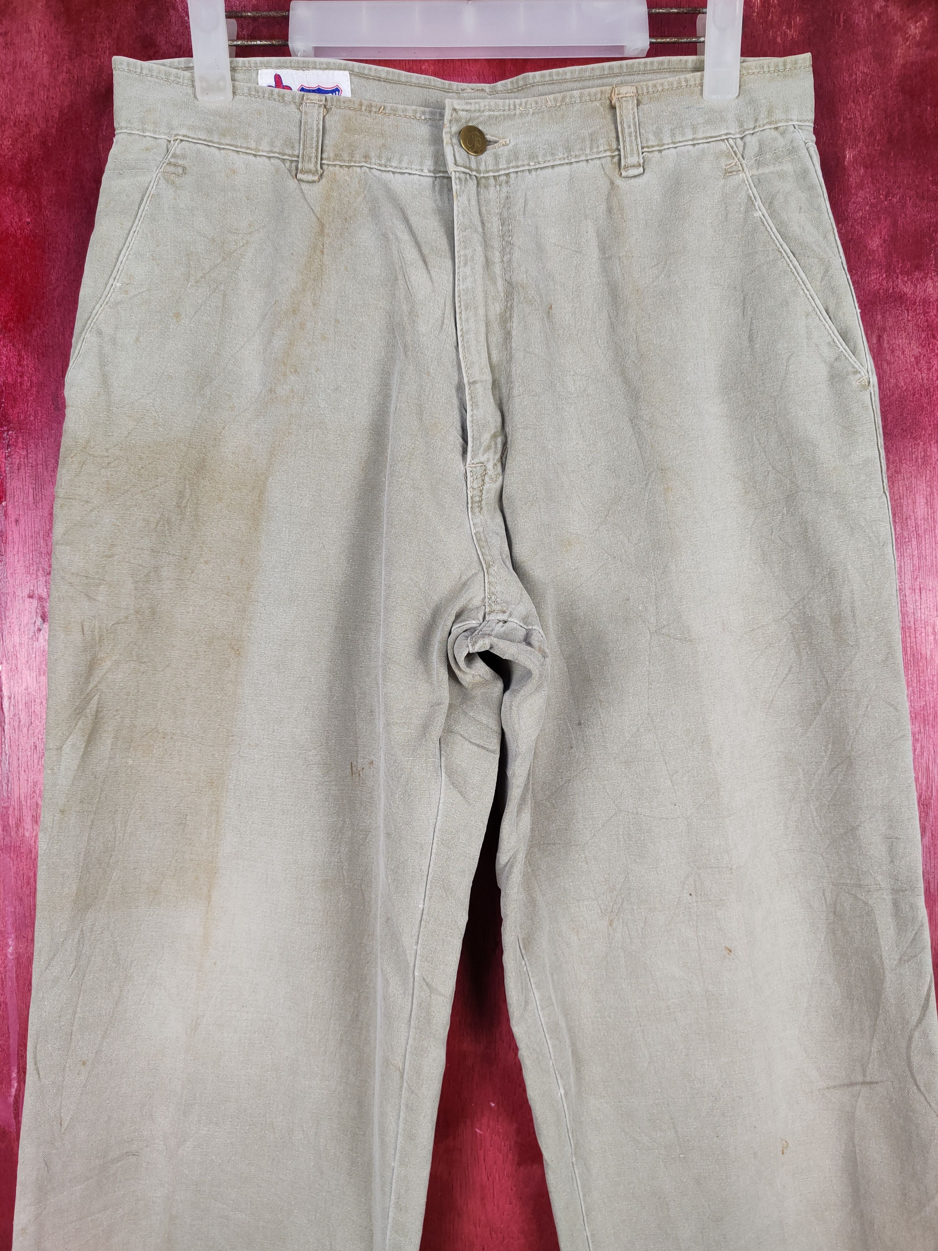 Japanese Brand × Vintage Big Born Gray Faded vintage Casual Pants #S770 Size US 31 - 2 Thumbnail
