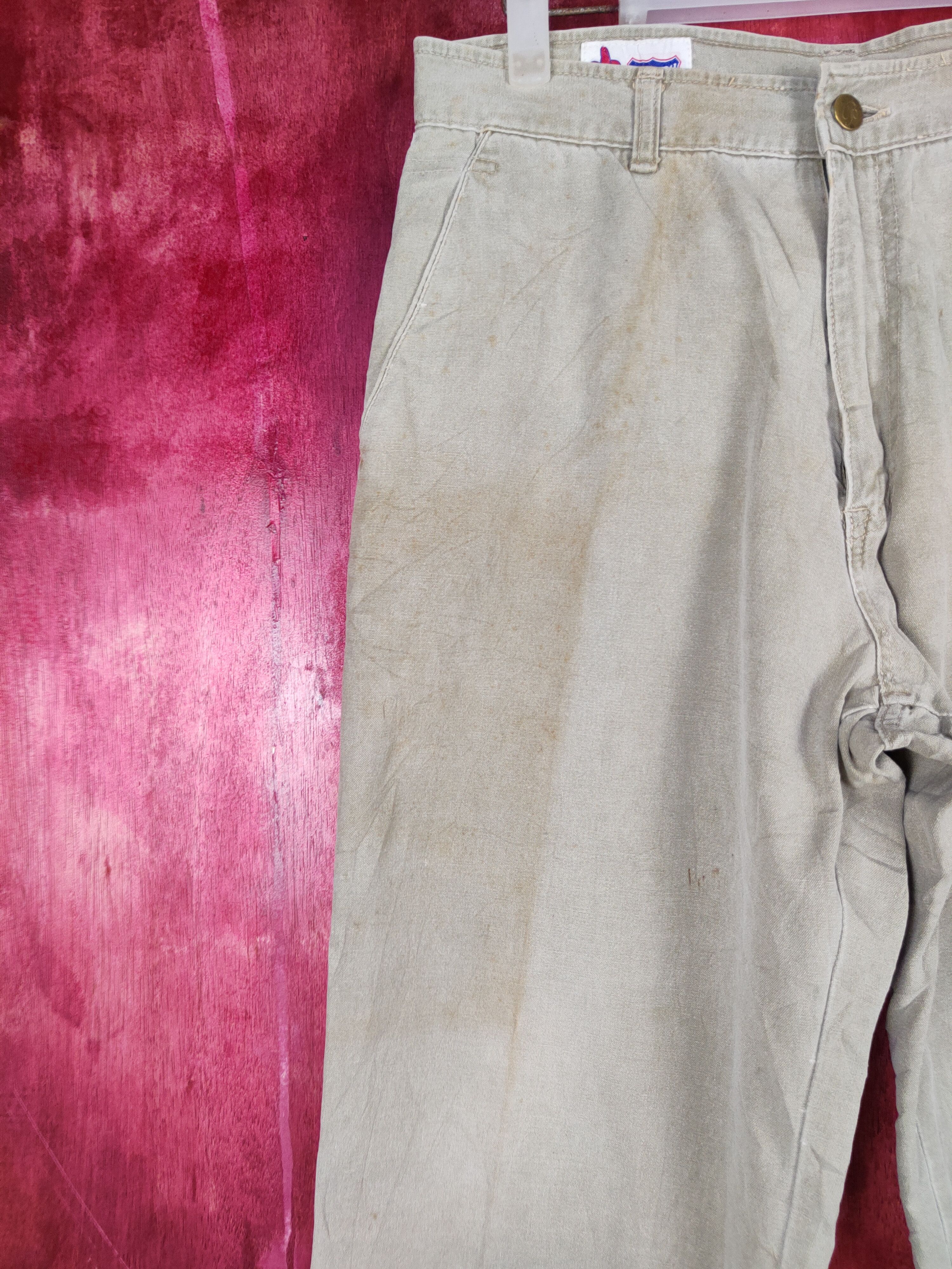 Japanese Brand × Vintage Big Born Gray Faded vintage Casual Pants #S770 Size US 31 - 3 Thumbnail