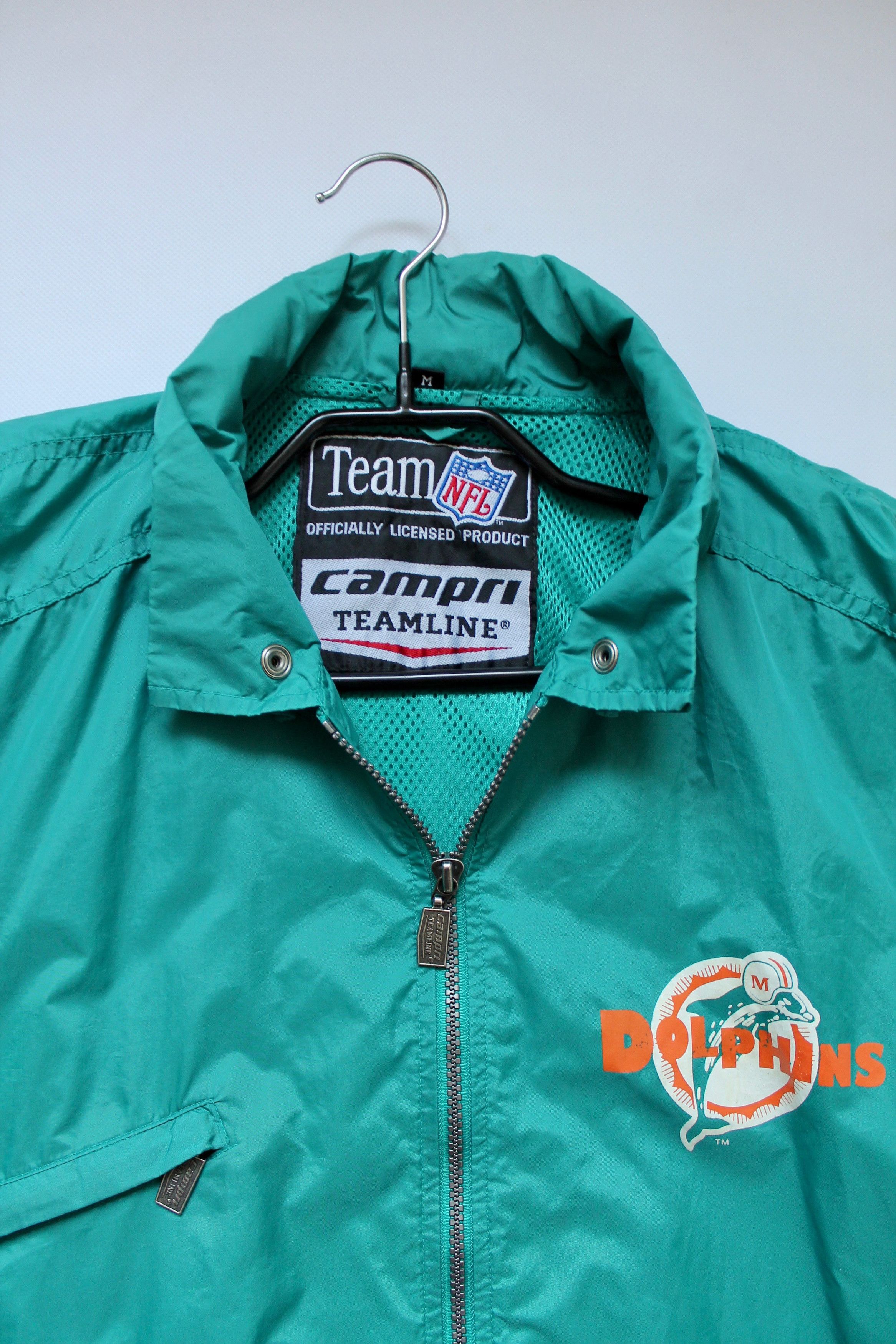 NFL 1993 NFL DOLPHINS Miami turquoise Light Jacket Windbreaker Size US M / EU 48-50 / 2 - 5 Thumbnail