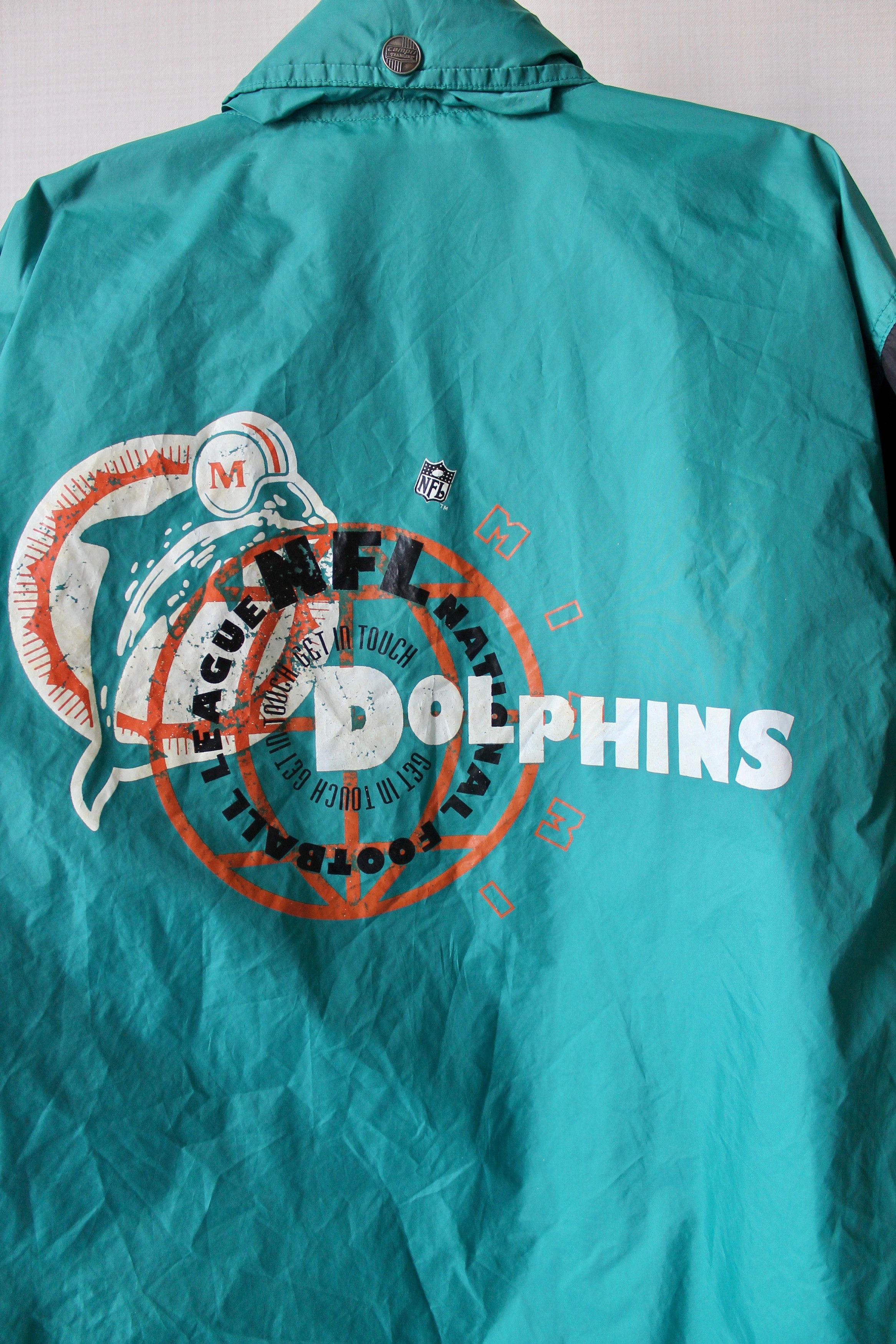 NFL 1993 NFL DOLPHINS Miami turquoise Light Jacket Windbreaker Size US M / EU 48-50 / 2 - 11 Thumbnail