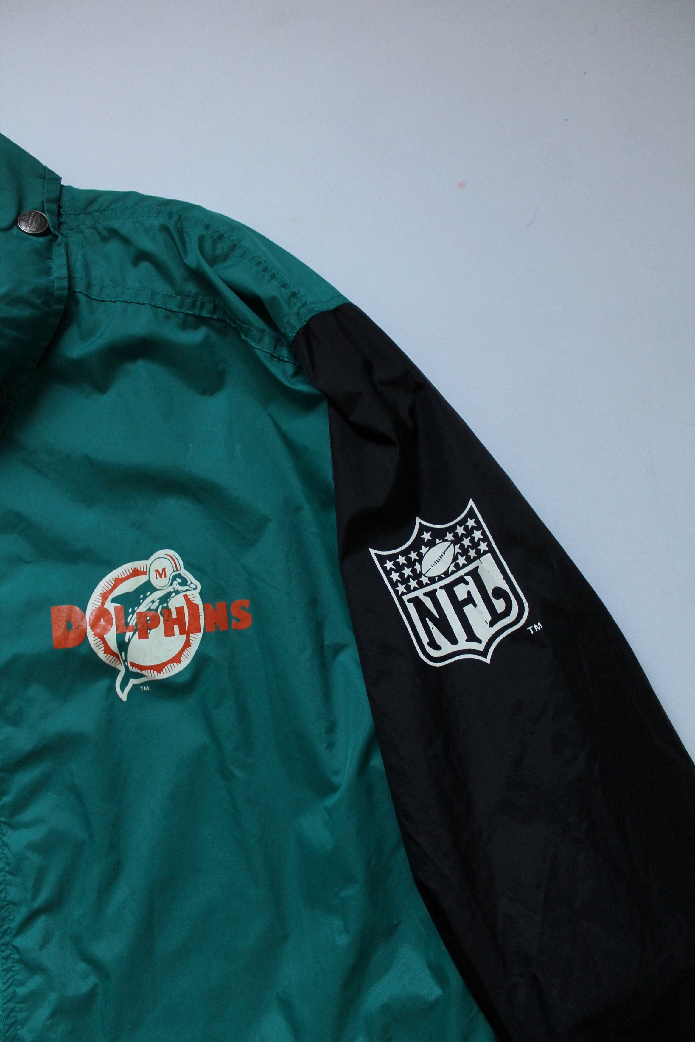 NFL 1993 NFL DOLPHINS Miami turquoise Light Jacket Windbreaker Size US M / EU 48-50 / 2 - 4 Thumbnail