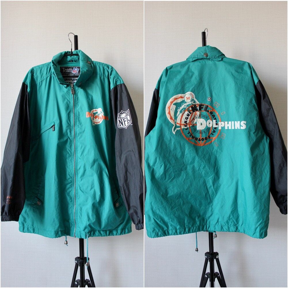 NFL 1993 NFL DOLPHINS Miami turquoise Light Jacket Windbreaker Size US M / EU 48-50 / 2 - 1 Thumbnail