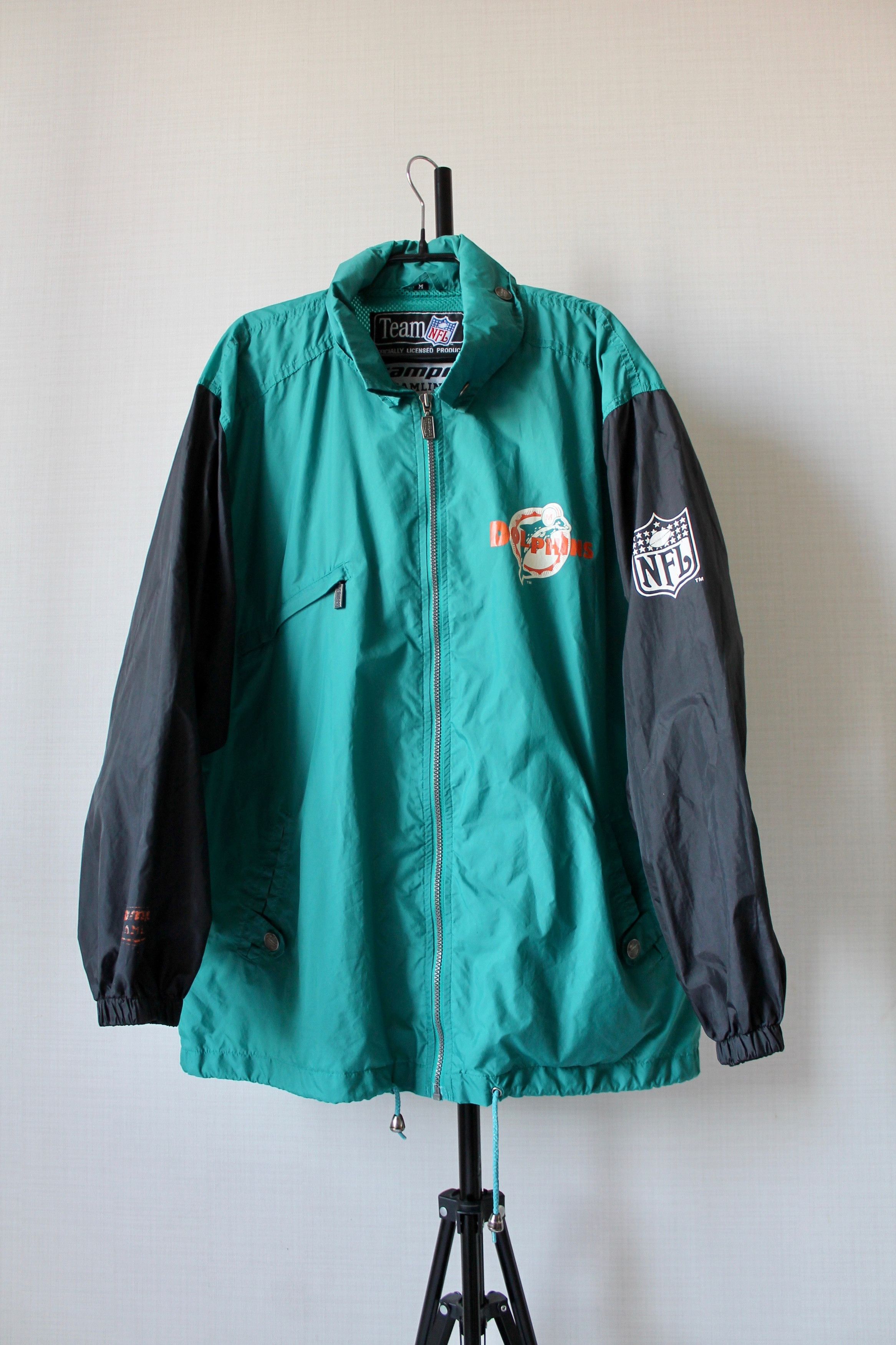 NFL 1993 NFL DOLPHINS Miami turquoise Light Jacket Windbreaker Size US M / EU 48-50 / 2 - 13 Thumbnail