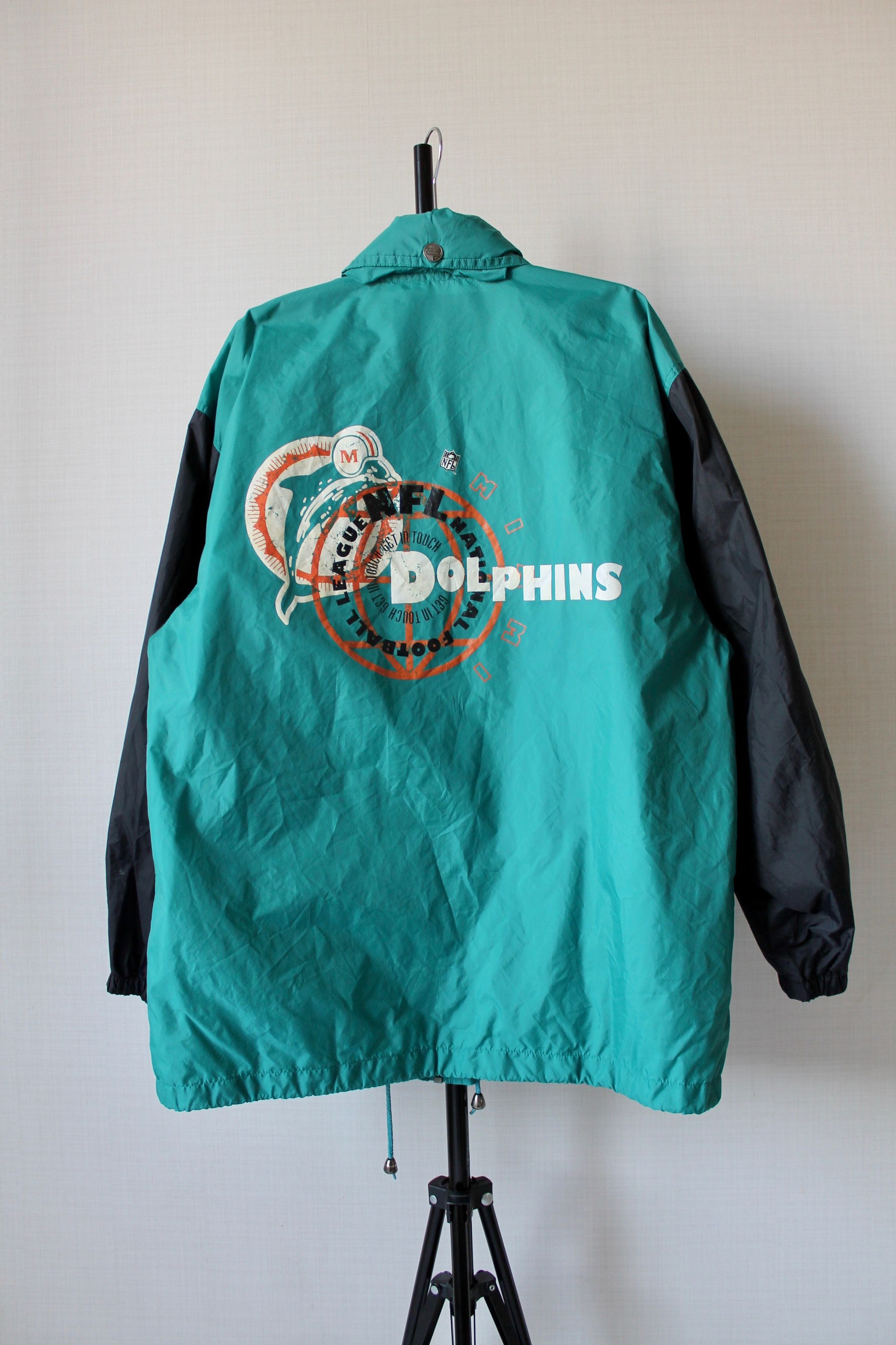 NFL 1993 NFL DOLPHINS Miami turquoise Light Jacket Windbreaker Size US M / EU 48-50 / 2 - 10 Thumbnail