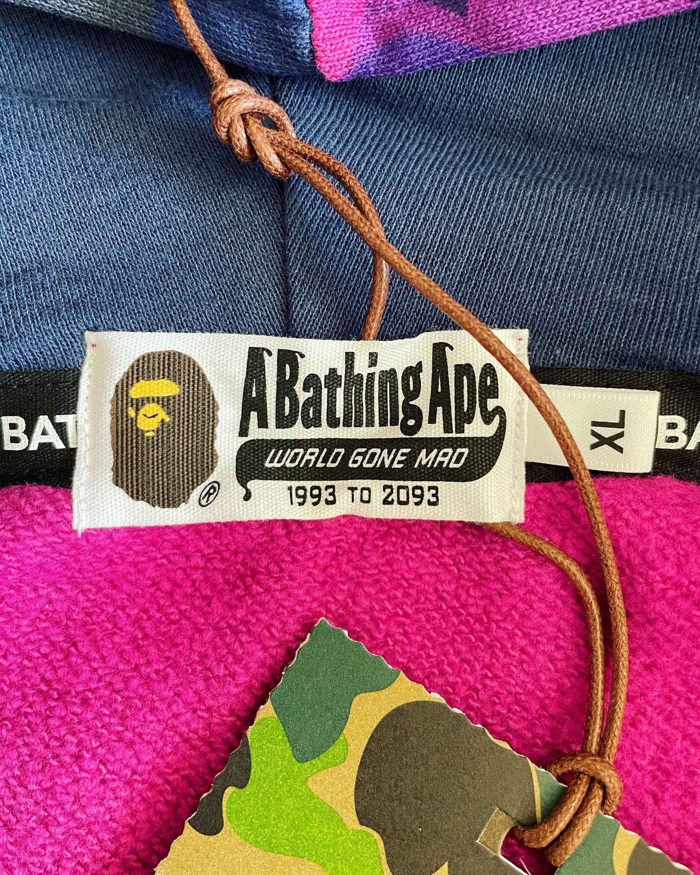 Bape BAPE CRAZY SHARK WIDE FIT FULL ZIP DOUBLE HOODIE Size US XL / EU 56 / 4 - 6 Thumbnail