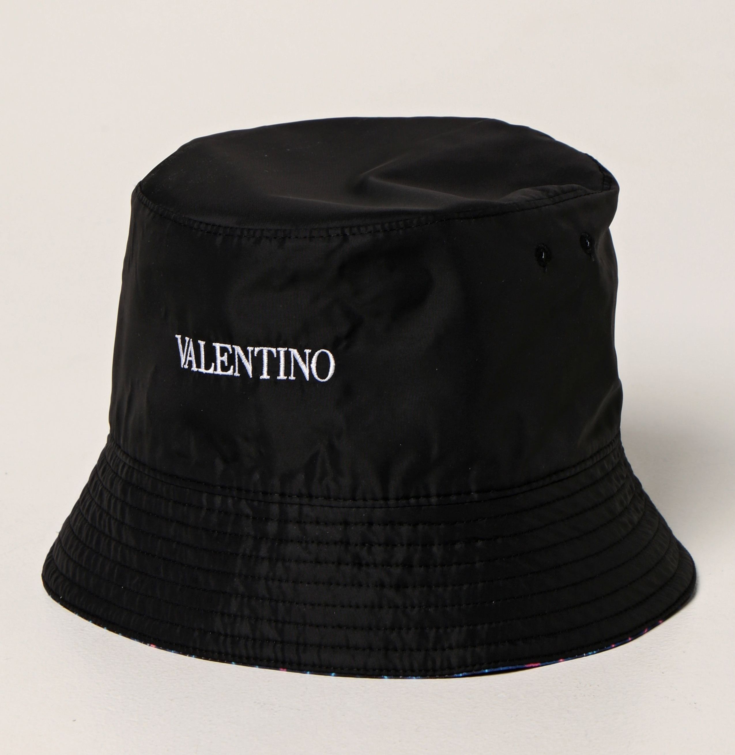 Valentino VALENTINO reversible black neon print optical V bucket hat Size ONE SIZE - 2 Thumbnail