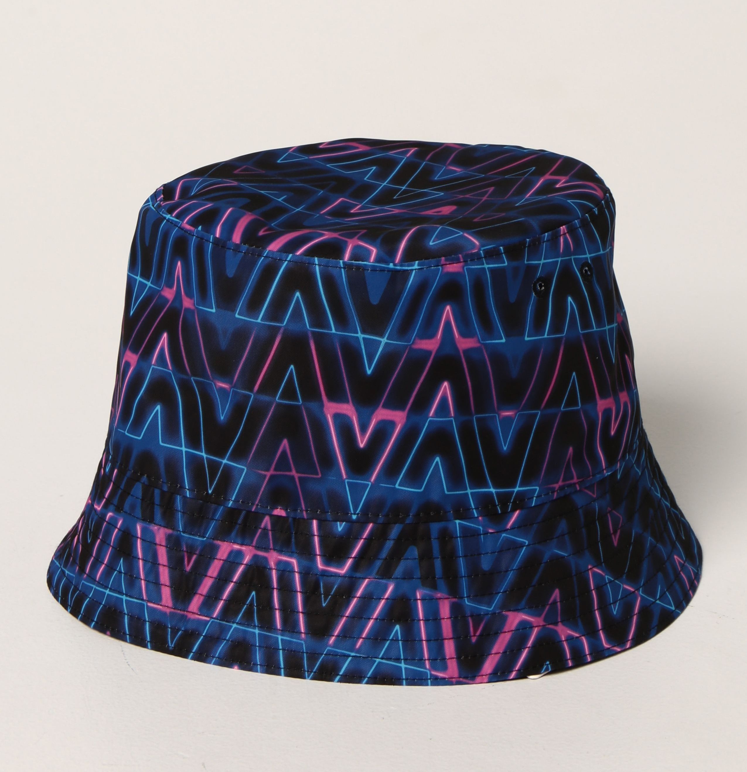 Valentino VALENTINO reversible black neon print optical V bucket hat Size ONE SIZE - 1 Thumbnail
