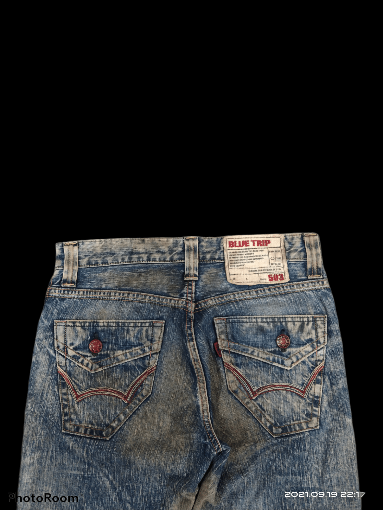 Other THRASHED EDWIN BLUE TRIP MADE IN JAPAN DENIM PANTS Size US 30 / EU 46 - 4 Thumbnail