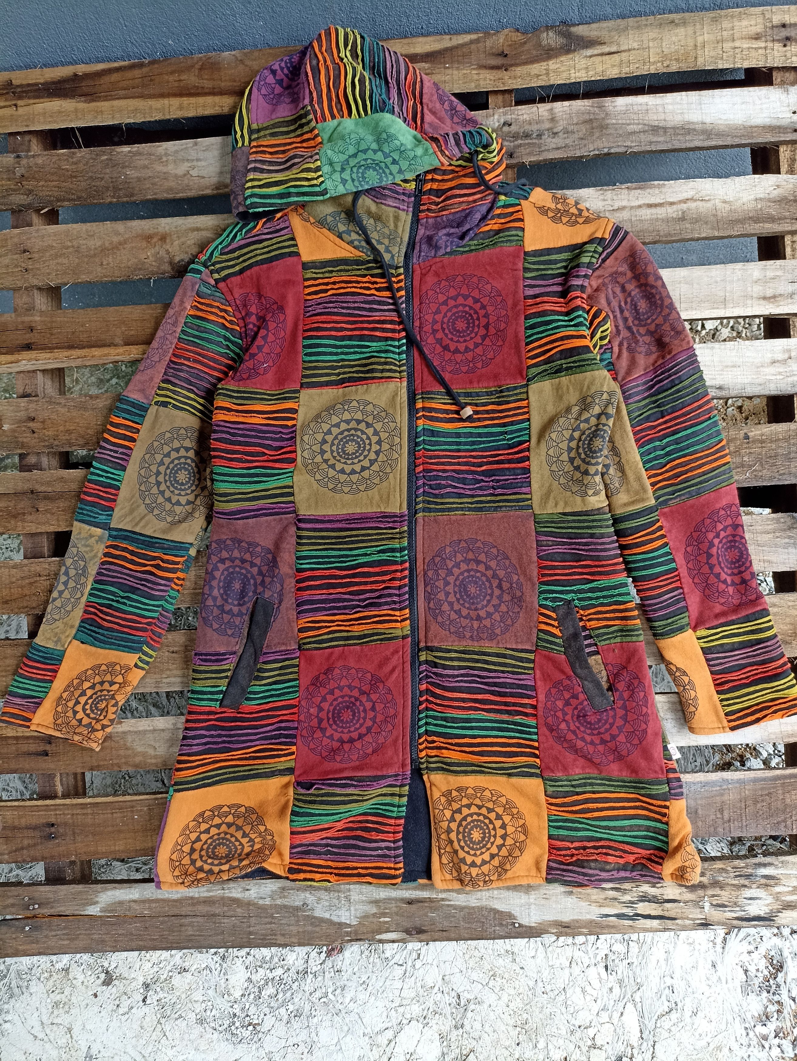 Japanese Brand × Vintage Vintage Mode Aslan Patchwork Hoodie Size US M / EU 48-50 / 2 - 2 Thumbnail