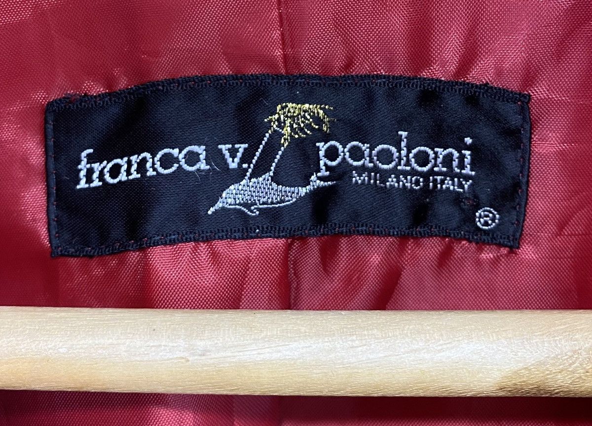 Paoloni Vintage Franca V Paoloni Red Hoodie Wool Coat Long Jacket Size ONE SIZE - 7 Thumbnail
