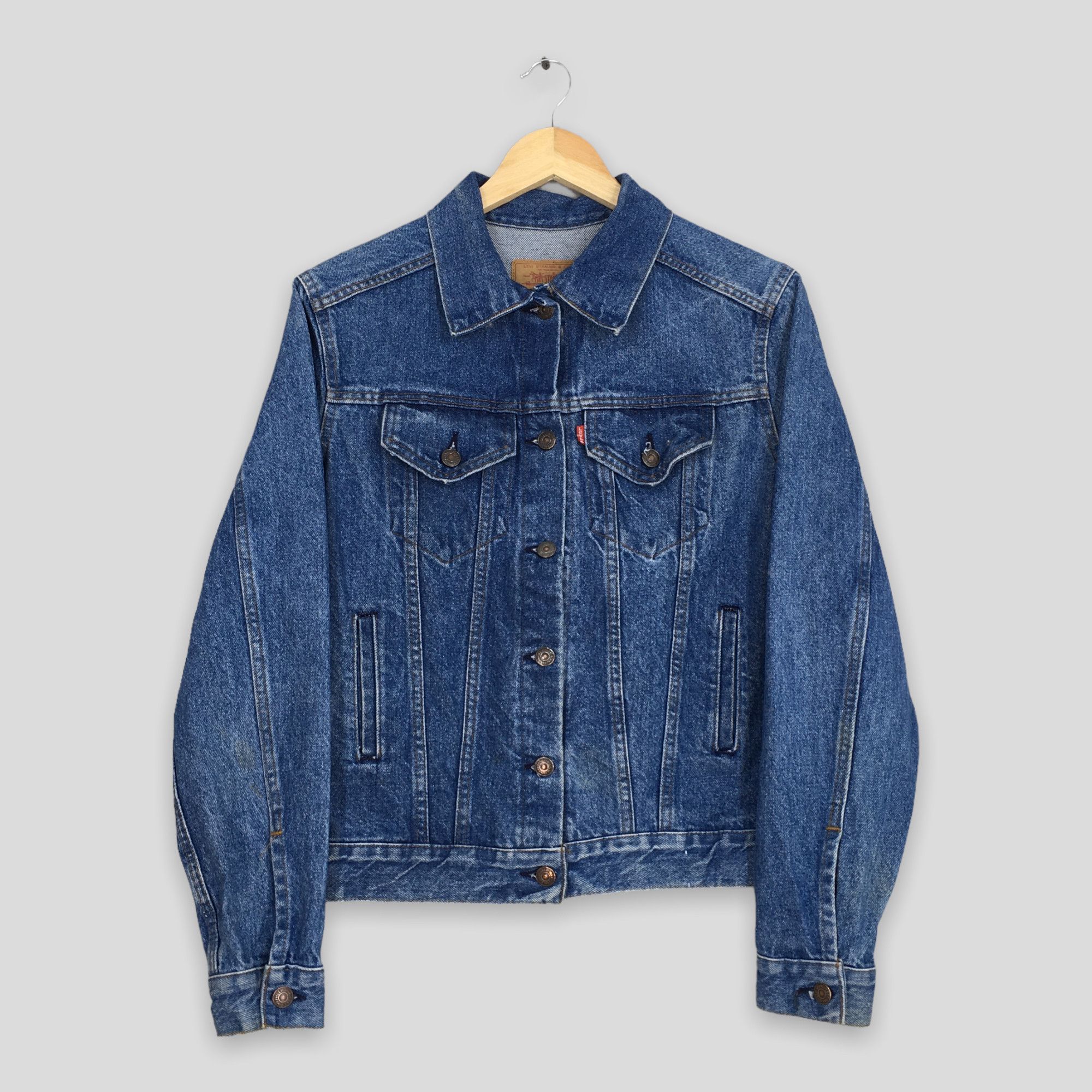 image of Denim Jacket x Levis Vintage 90's Levi's Trucker Denim Blue Jeans Jacket Large, Men's