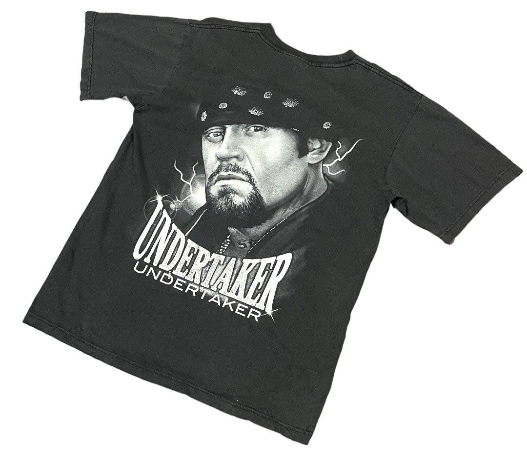 Vintage Rare💥 90s Undertaker WWF/WWE Thai Bootleg Heavy Metal Tag Size US L / EU 52-54 / 3 - 7 Thumbnail