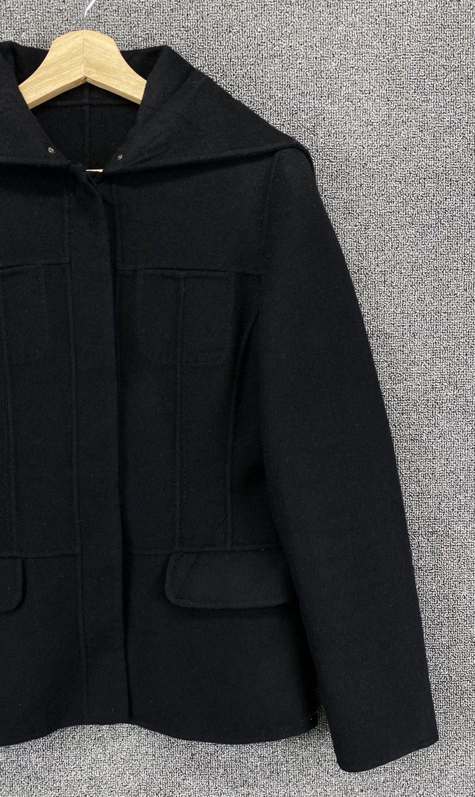 Trussardi Vintage Trussardi Black Hoodie Wool Jacket Size S / US 4 / IT 40 - 8 Thumbnail