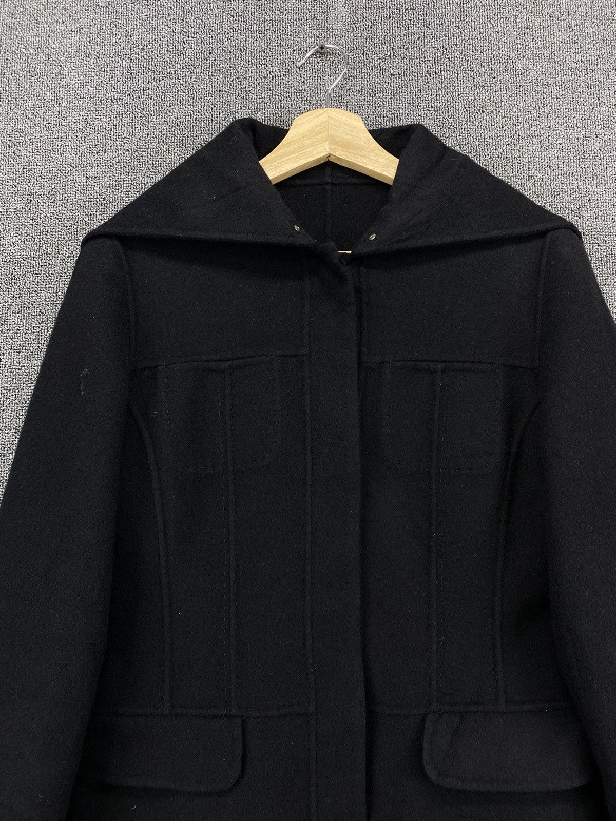 Trussardi Vintage Trussardi Black Hoodie Wool Jacket Size S / US 4 / IT 40 - 7 Thumbnail