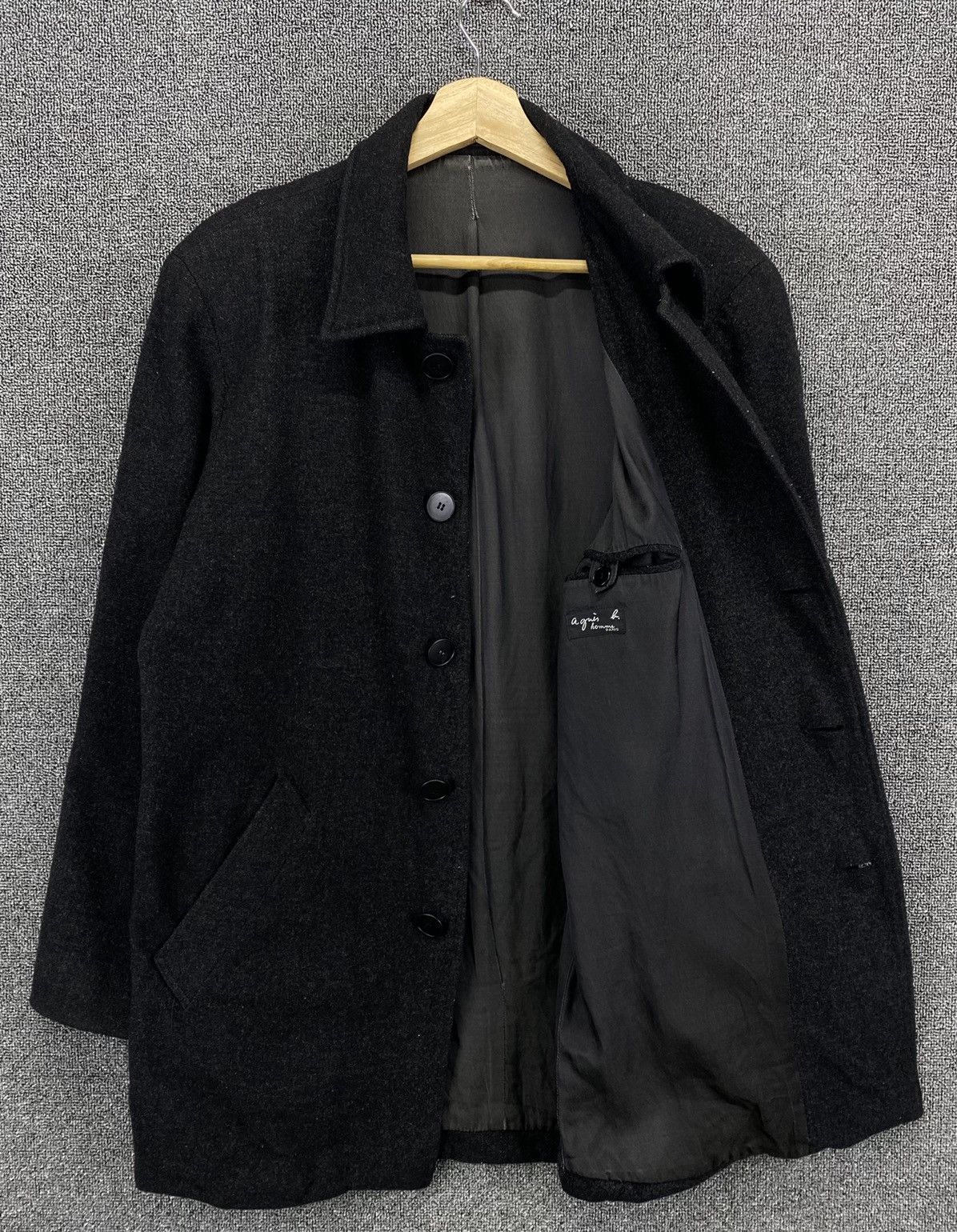 agnes b. Vintage Agnes B Homme Paris Coat Wool Jacket Size L / US 10 / IT 46 - 11 Thumbnail