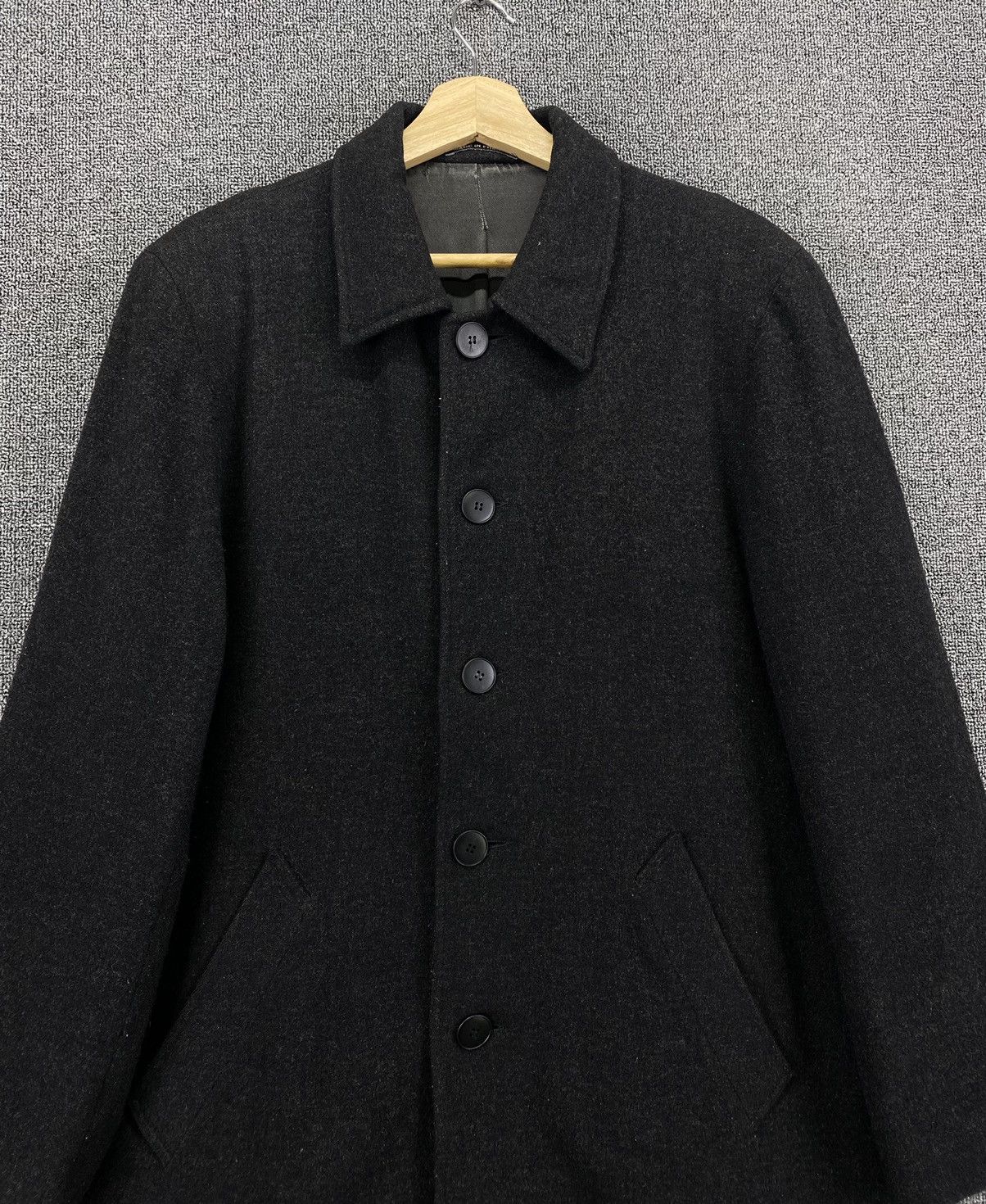 agnes b. Vintage Agnes B Homme Paris Coat Wool Jacket Size L / US 10 / IT 46 - 5 Thumbnail