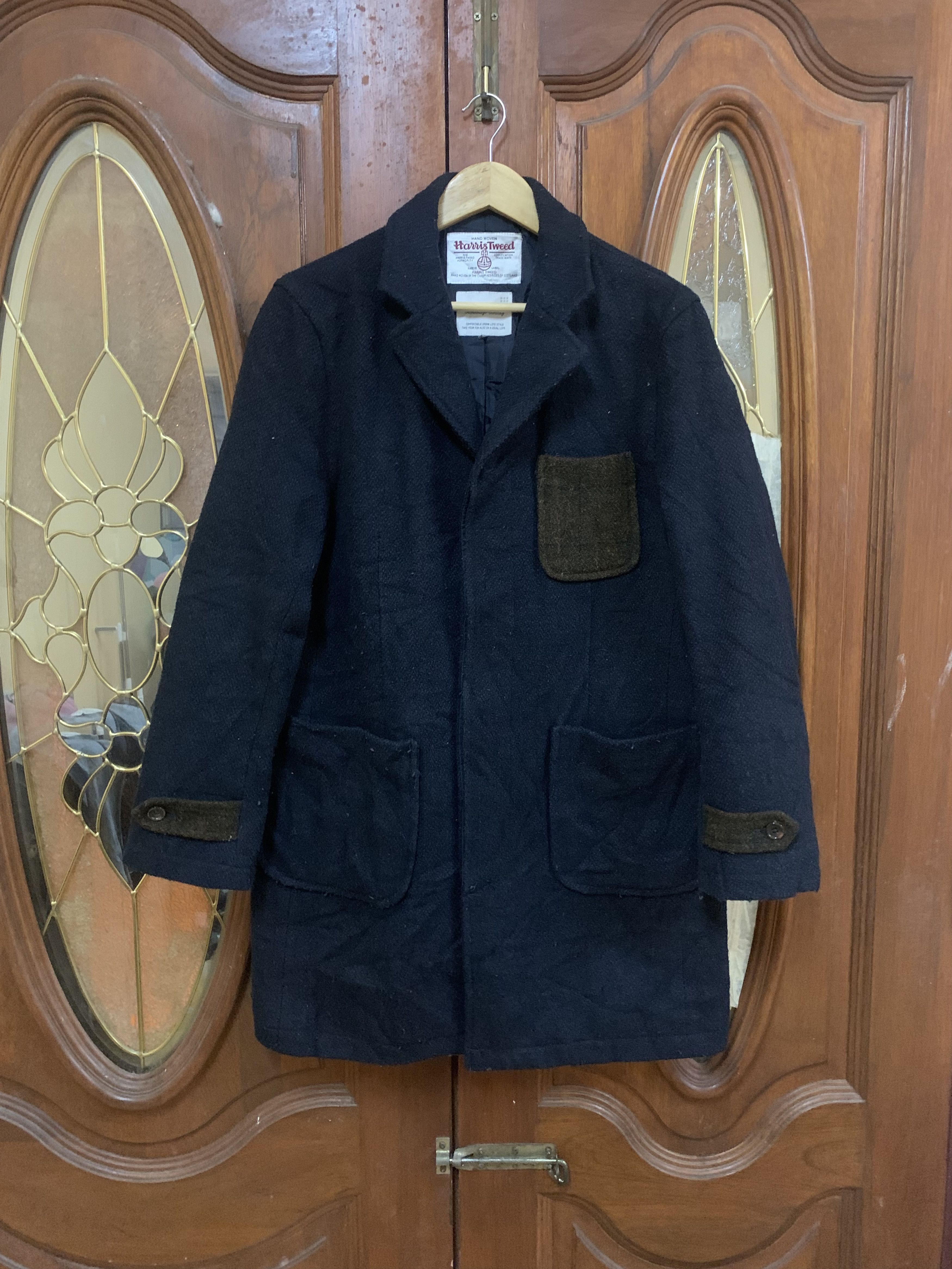 Harris Tweed Wool Trench Coat
