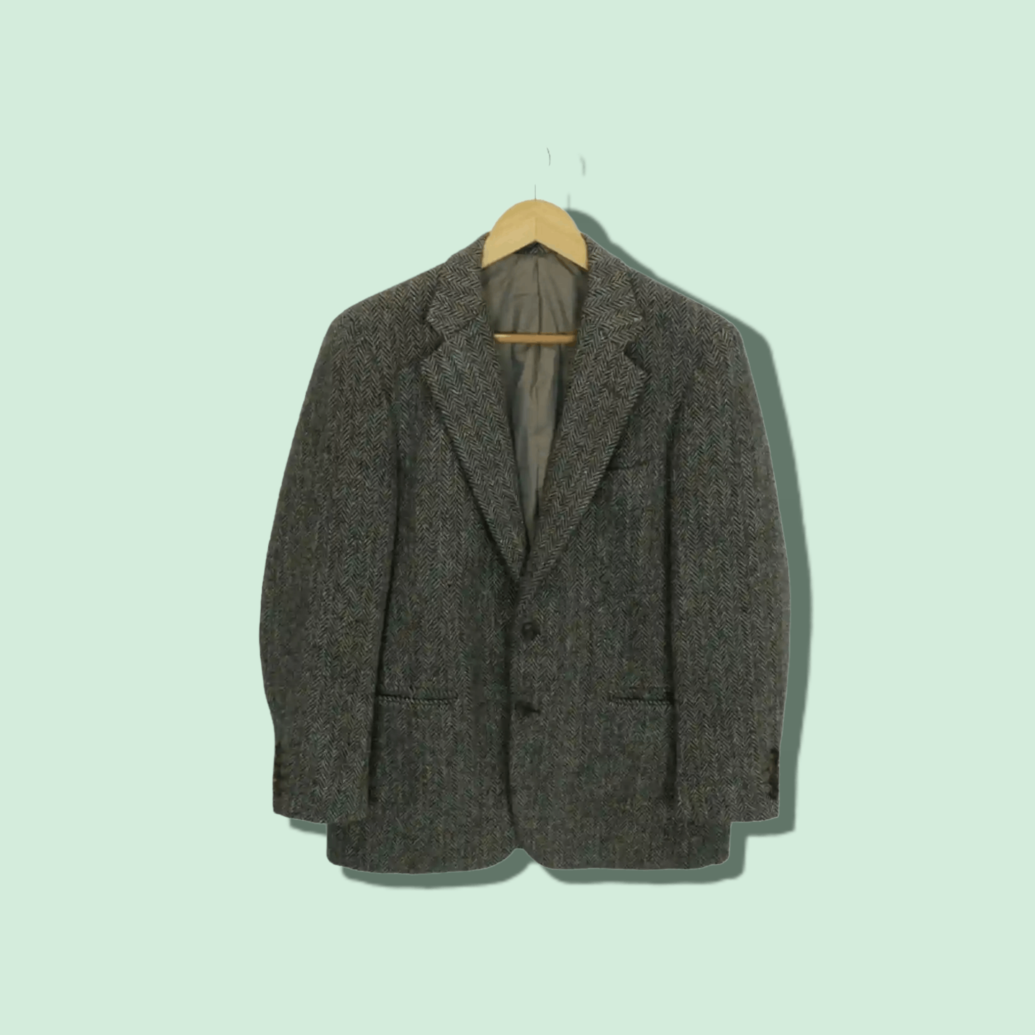 Vintage 90's HARRIS TWEED Scottish Wool Blazer Smart Coat