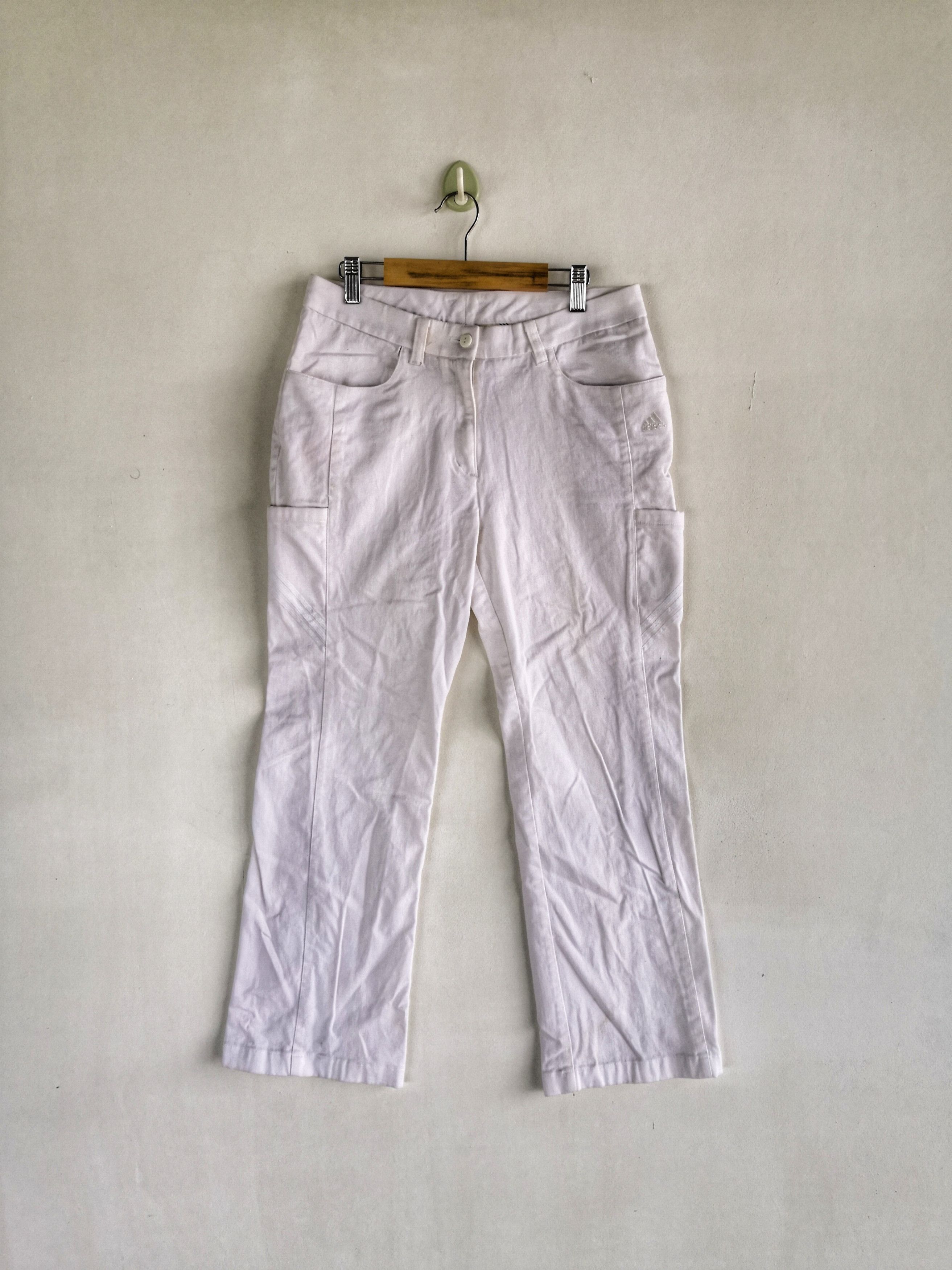 Japanese Brand × Vintage Adidas Cargo Pants Multi Pocket Adidas Tennis Trousers Size 28" / US 6 / IT 42 - 1 Thumbnail