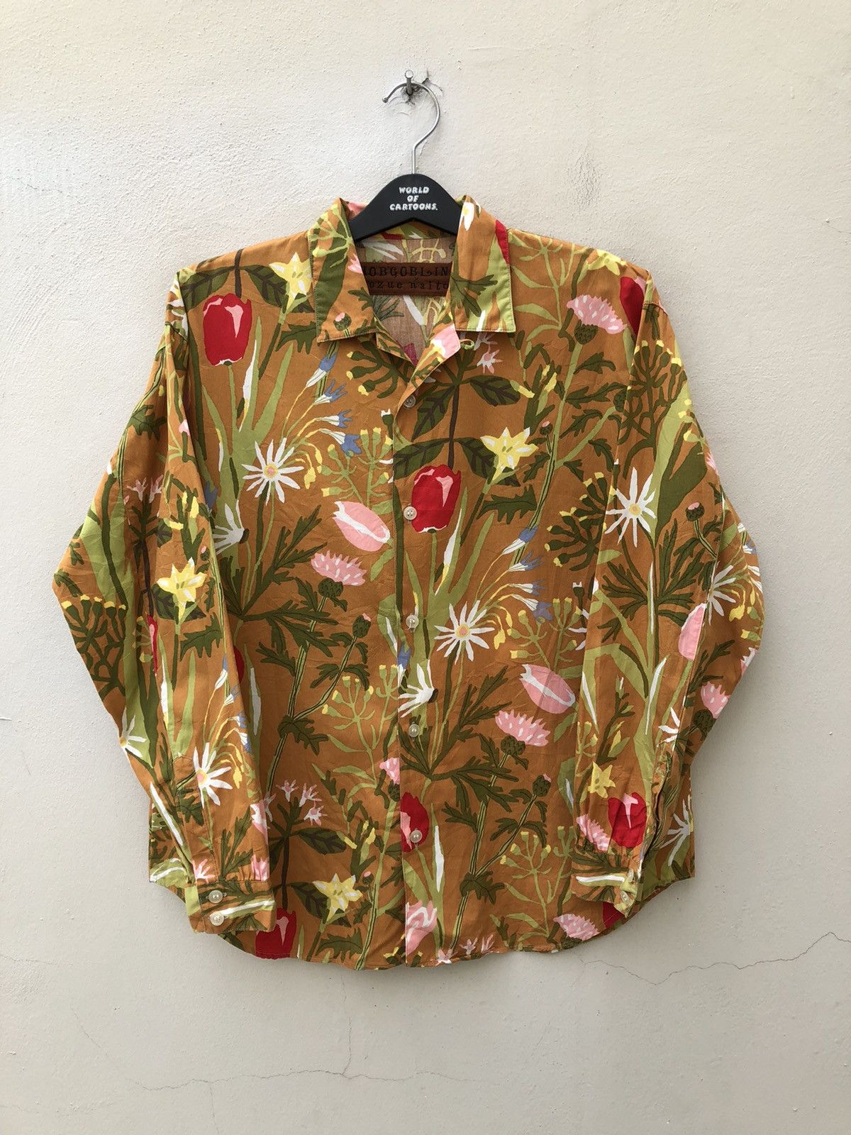 Vintage Vintage Kozue Naito HobGoblin Japan Flower LS Hawaiian Shirt Size US M / EU 48-50 / 2 - 6 Thumbnail