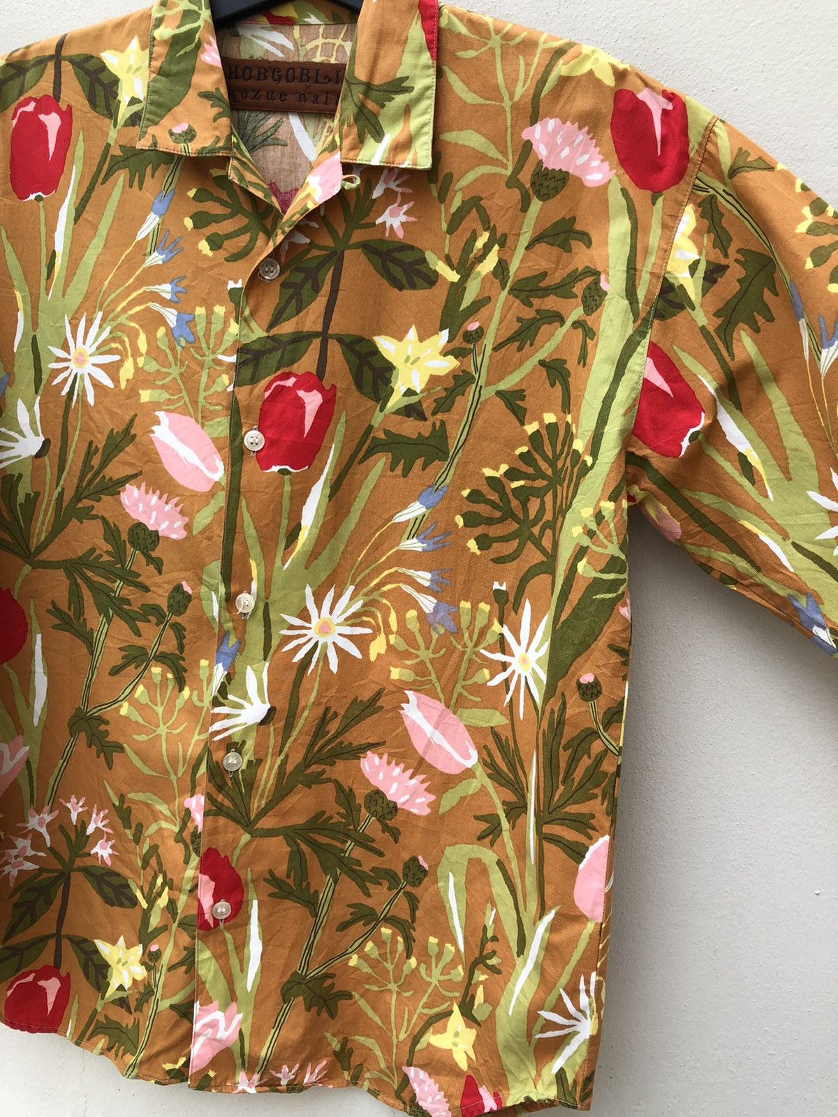 Vintage Vintage Kozue Naito HobGoblin Japan Flower LS Hawaiian Shirt Size US M / EU 48-50 / 2 - 11 Thumbnail