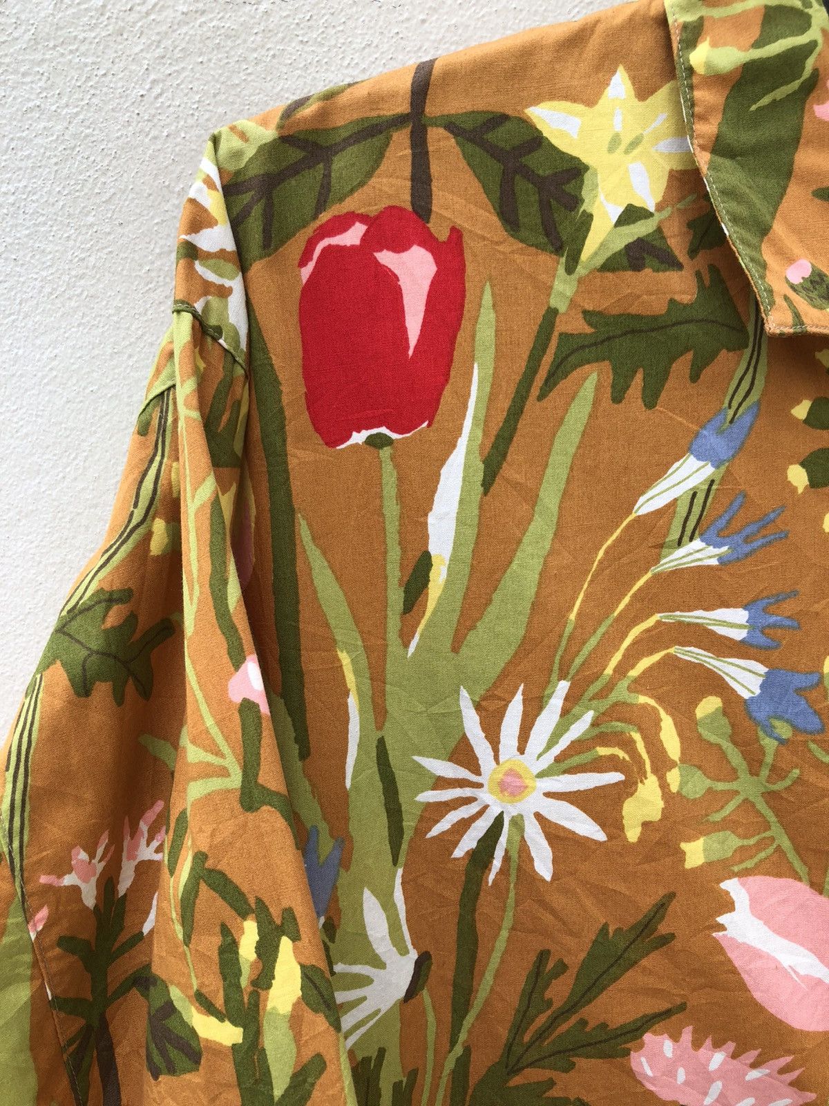 Vintage Vintage Kozue Naito HobGoblin Japan Flower LS Hawaiian Shirt Size US M / EU 48-50 / 2 - 10 Thumbnail