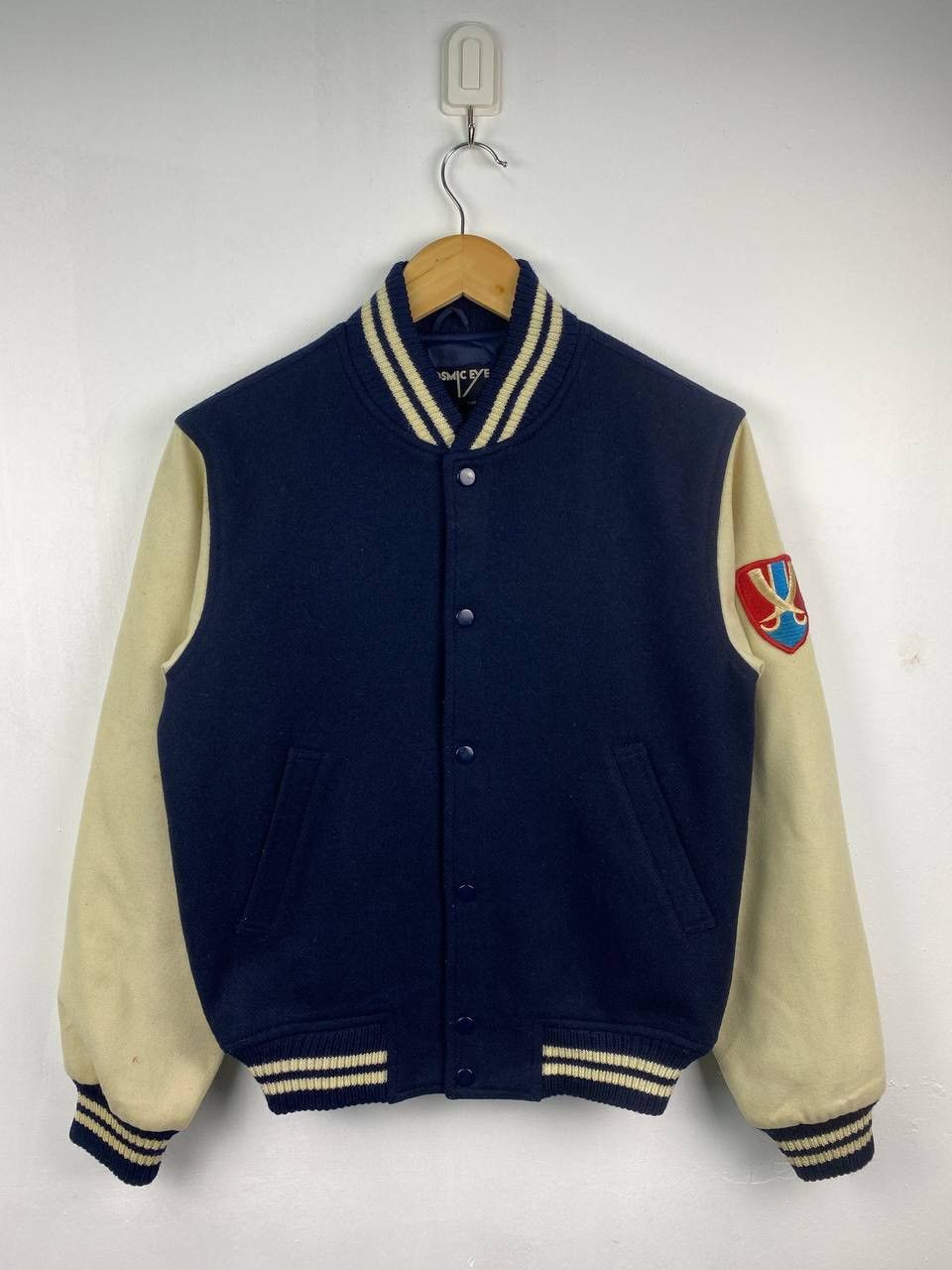Japanese Brand Vintage Cosmis Eye University Varsity Jacket Size US M / EU 48-50 / 2 - 1 Thumbnail