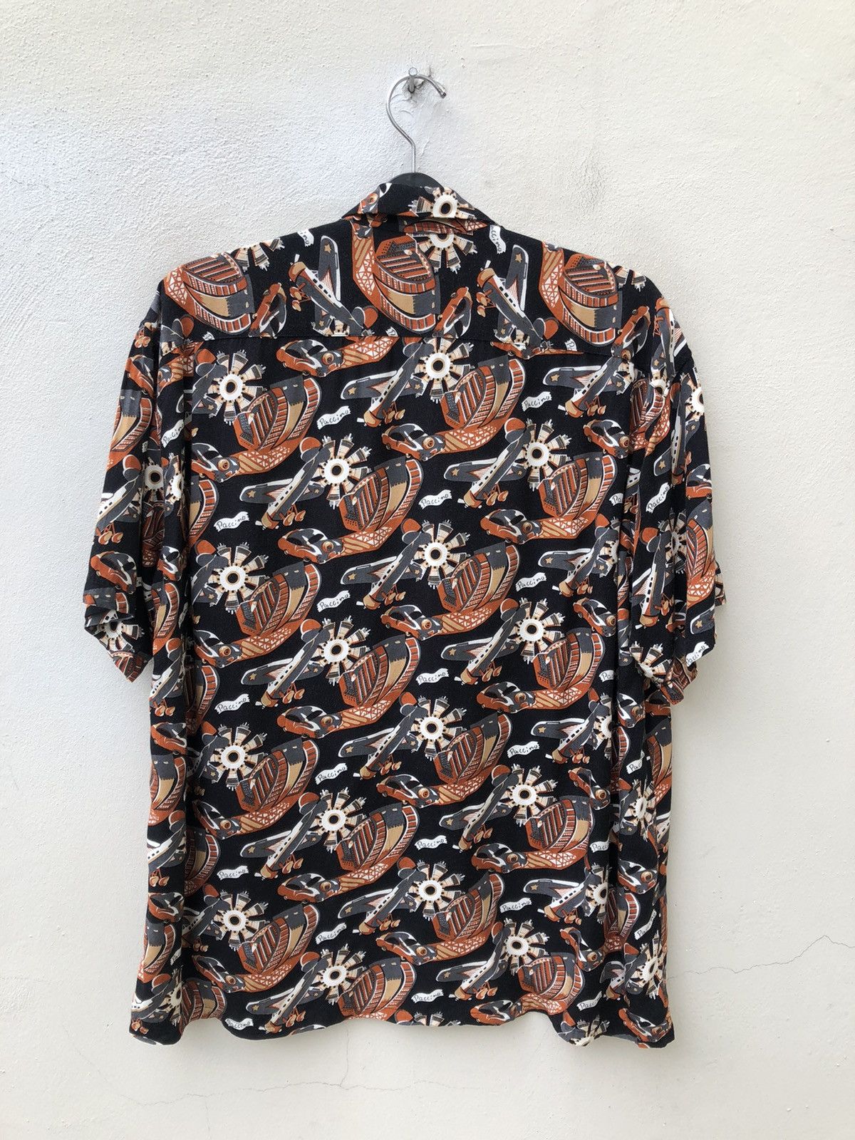 Vintage 90s Paccino Made in Japan Classic Plane Cars Rayon Hawaiian Size US M / EU 48-50 / 2 - 9 Thumbnail
