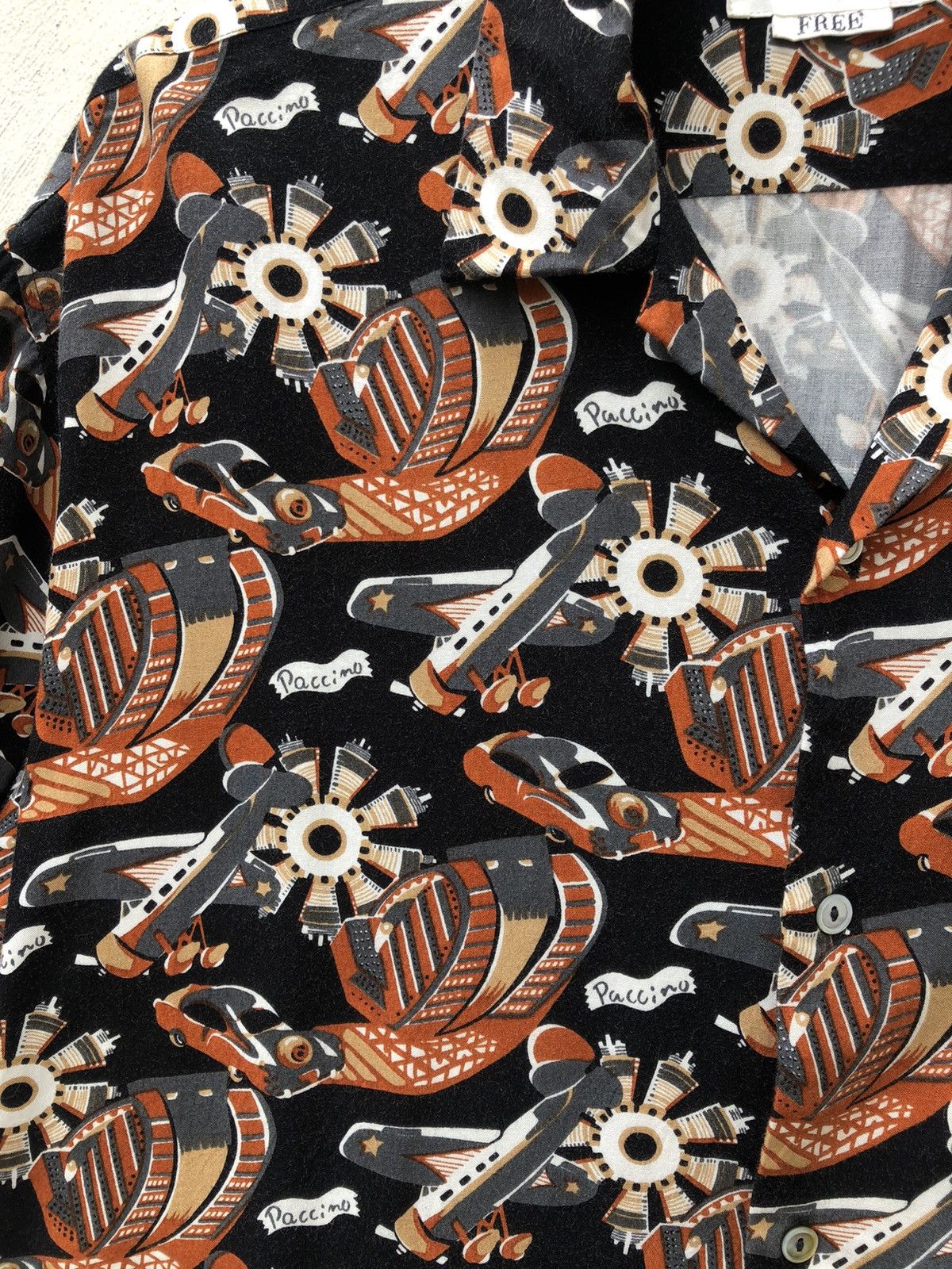 Vintage 90s Paccino Made in Japan Classic Plane Cars Rayon Hawaiian Size US M / EU 48-50 / 2 - 6 Thumbnail