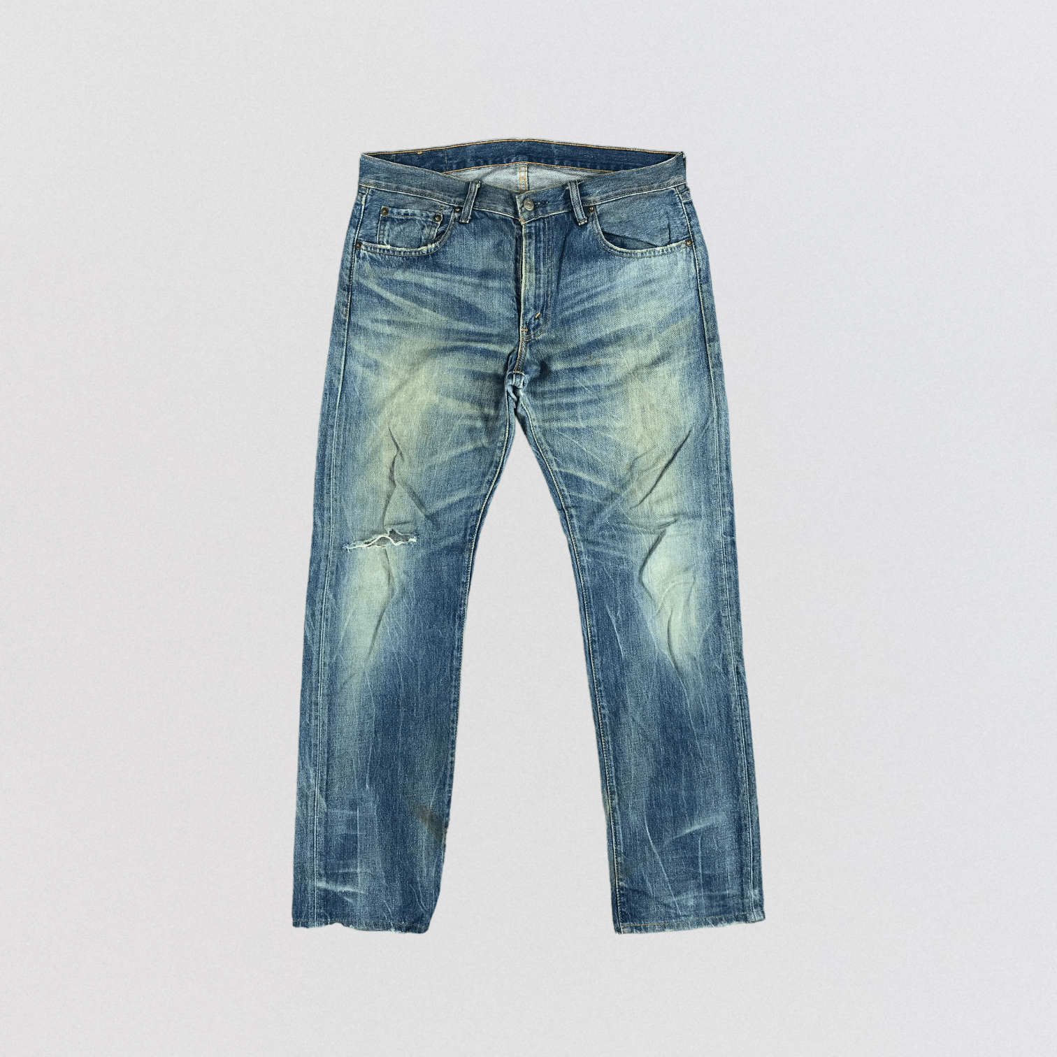 image of 90's Vintage Blue Wash Levis 505 Jeans-Jm2425, Men's (Size 36)